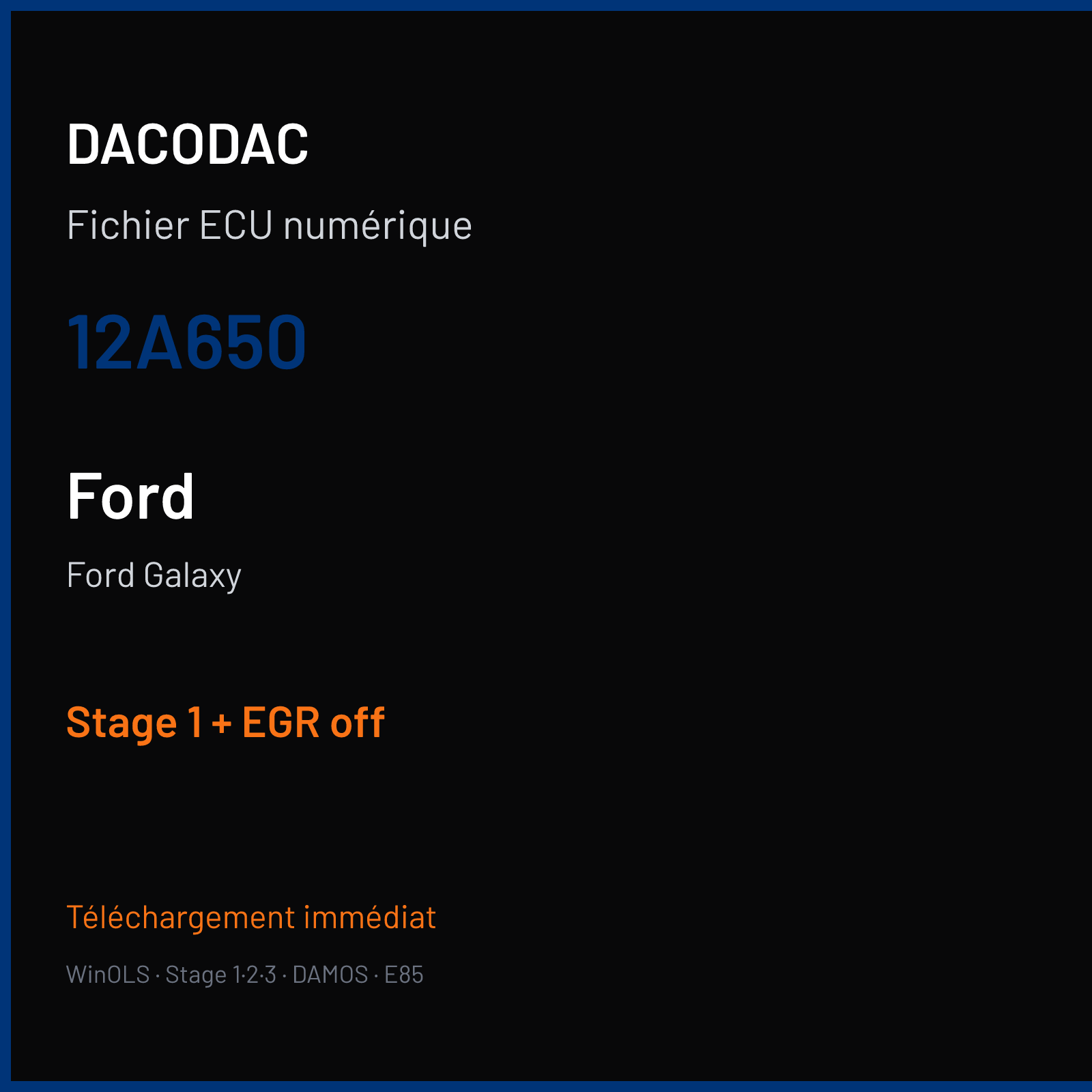Ford Galaxy (2010) — 12A650 — Stage 1 + EGR off
