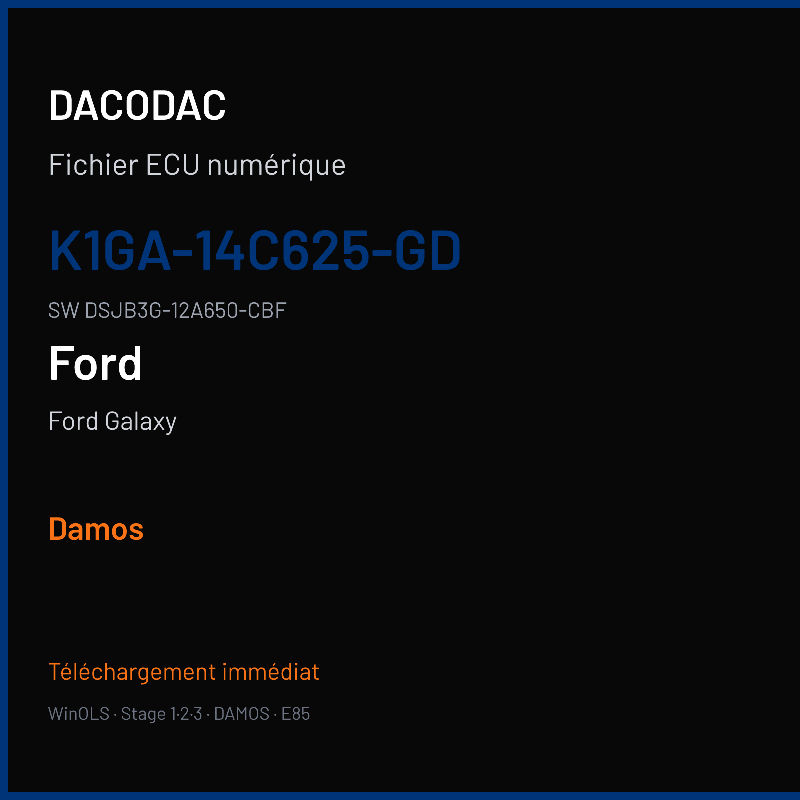 Ford Galaxy — K1GA-14C625-GD · DSJB3G-12A650-CBF — Damos