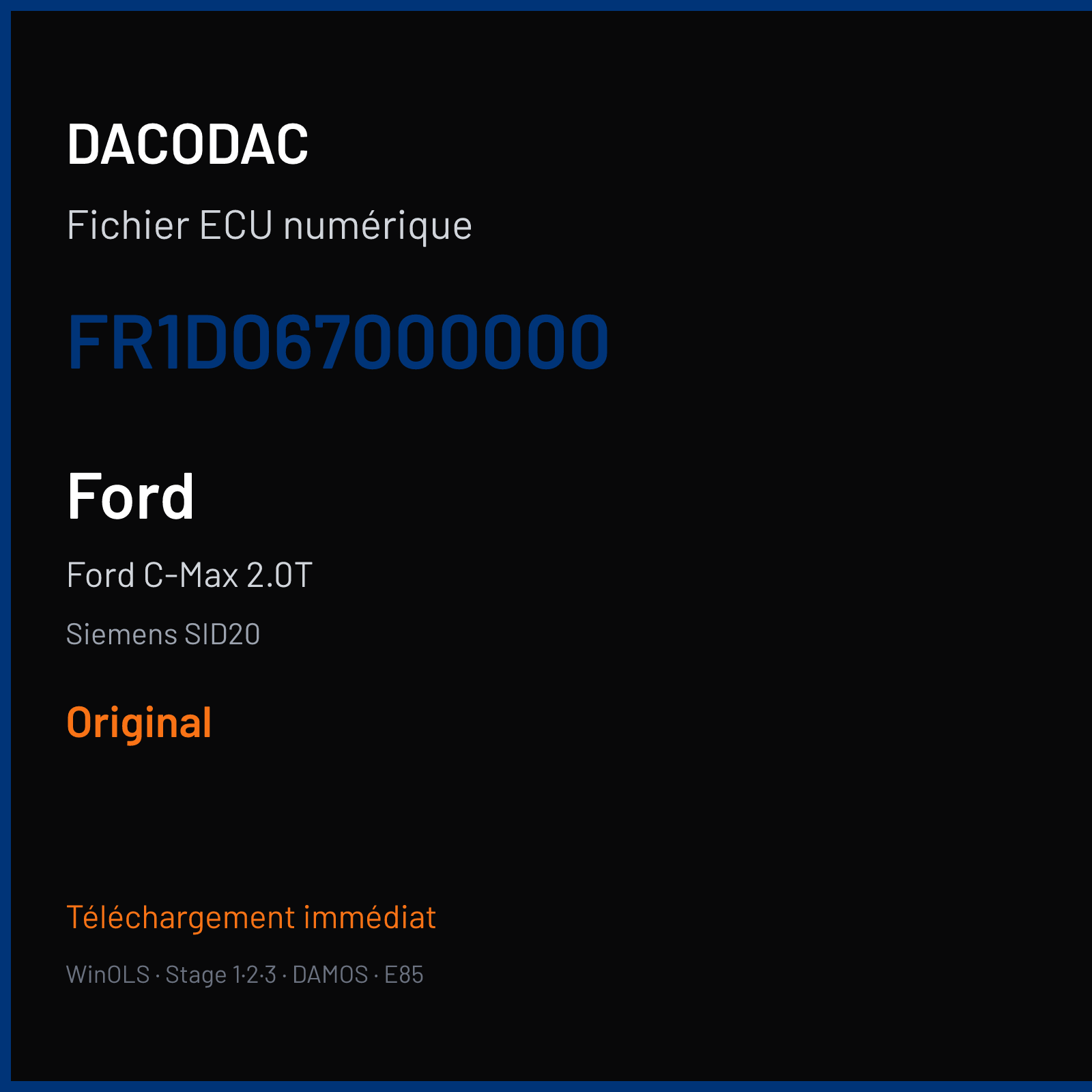 Ford C-Max 2.0T (2008) — Siemens SID20 — FR1D067000000 — Original