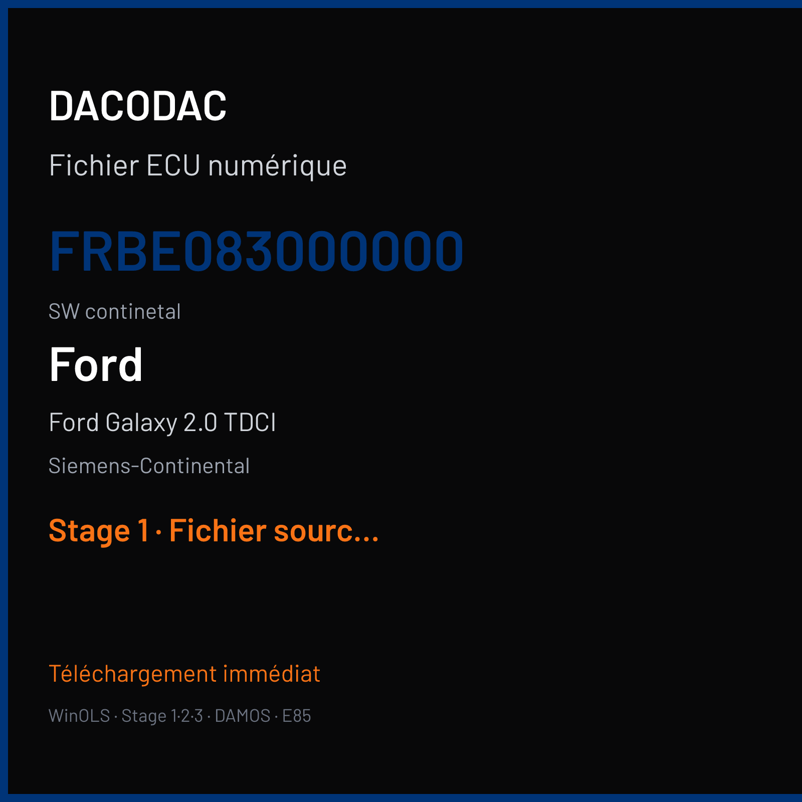 Ford Galaxy 2.0 TDCI (2008) — Siemens-Continental — FRBE083000000 · continetal — Stage 1