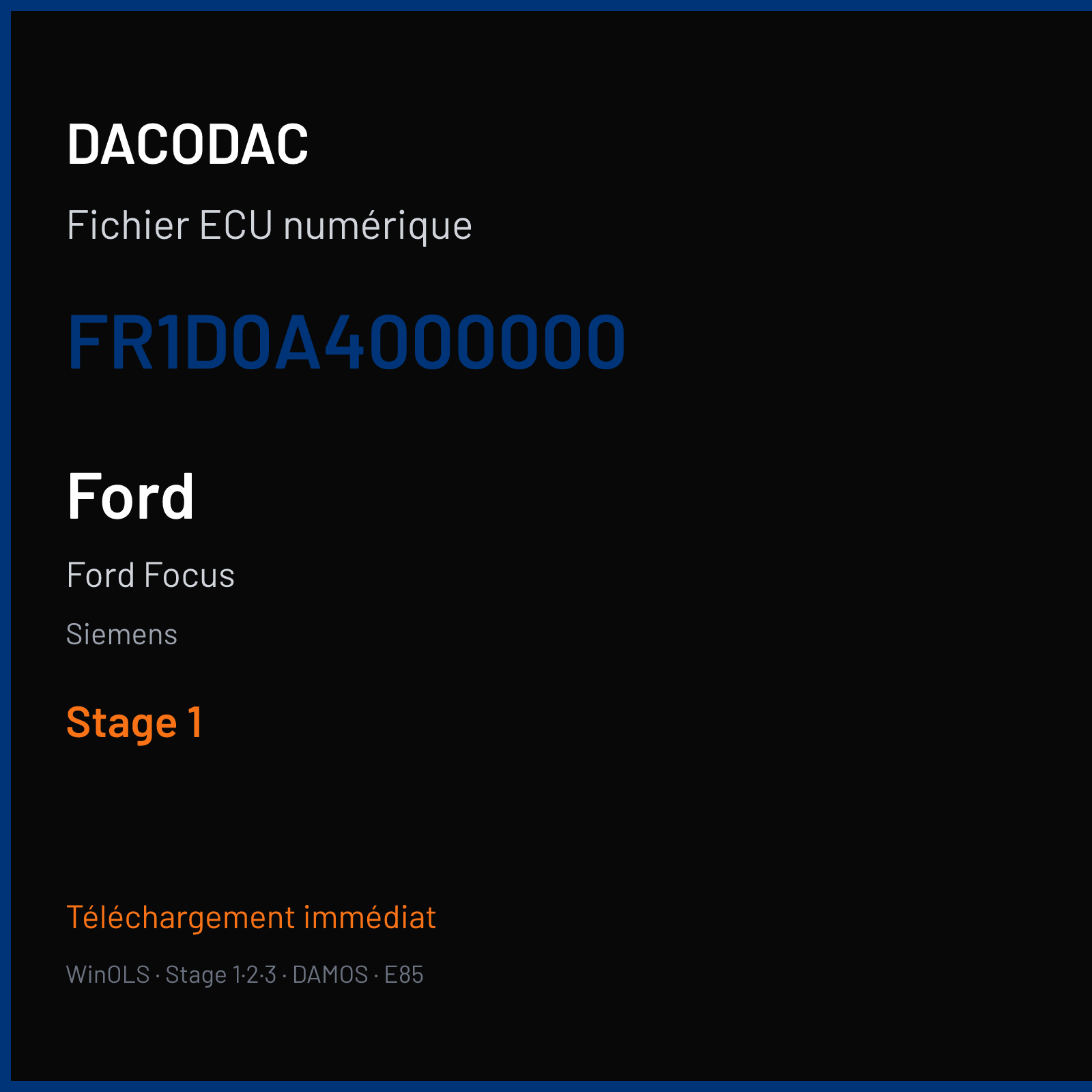 Ford Focus (2007) — Siemens — FR1D0A4000000 — Stage 1