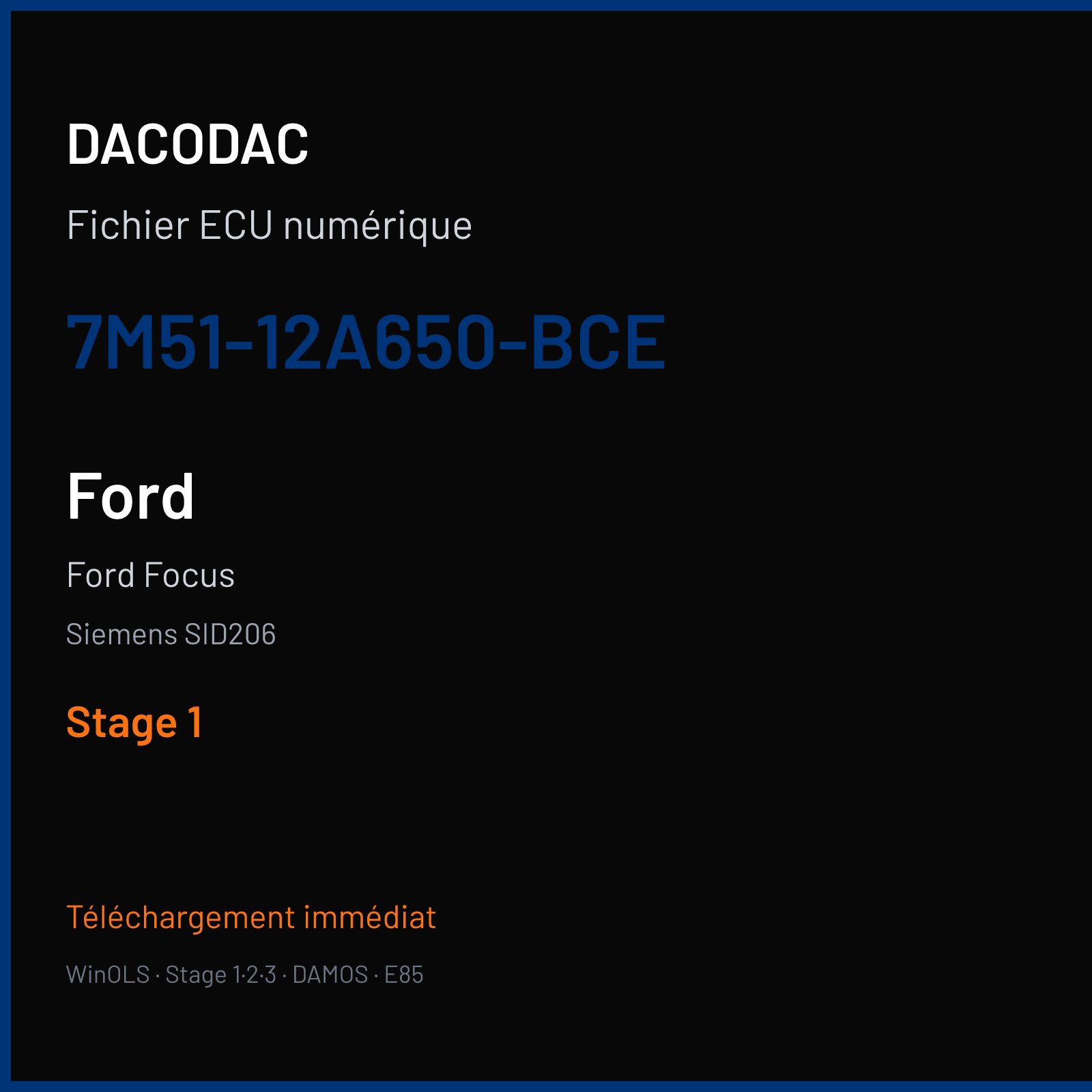 Ford Focus (2008) — Siemens SID206 — 7M51-12A650-BCE — Stage 1