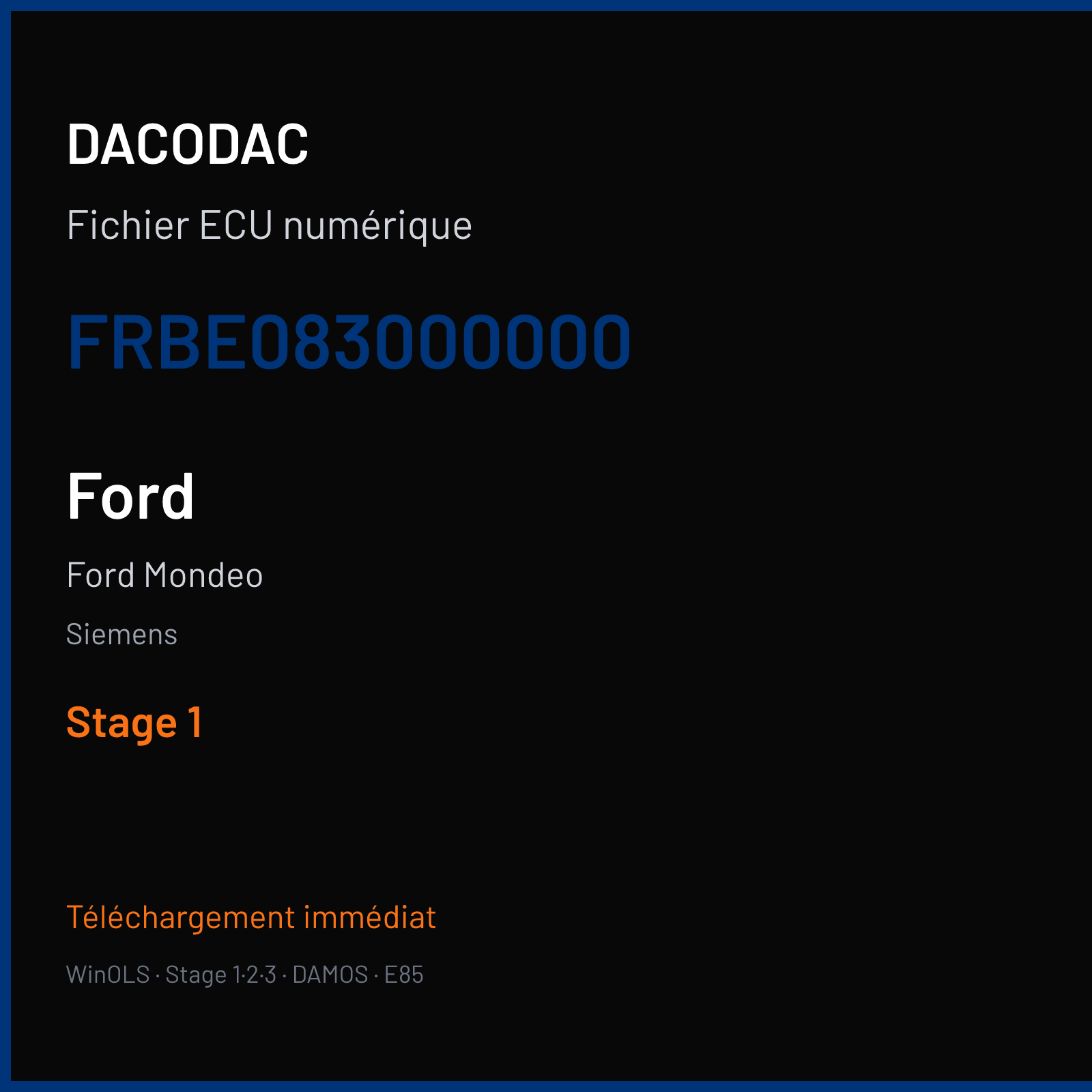 Ford Mondeo — Siemens — FRBE083000000 — Stage 1