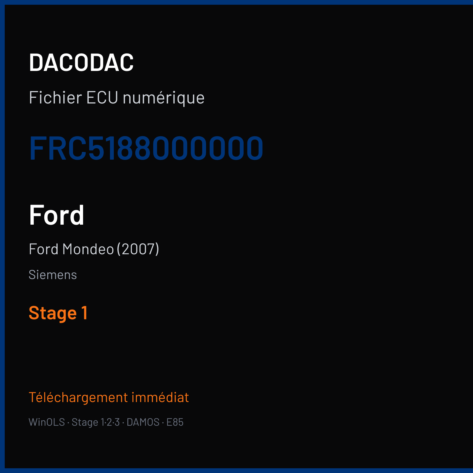 Ford Mondeo (2007) (2013) — Siemens — FRC5188000000 — Stage 1