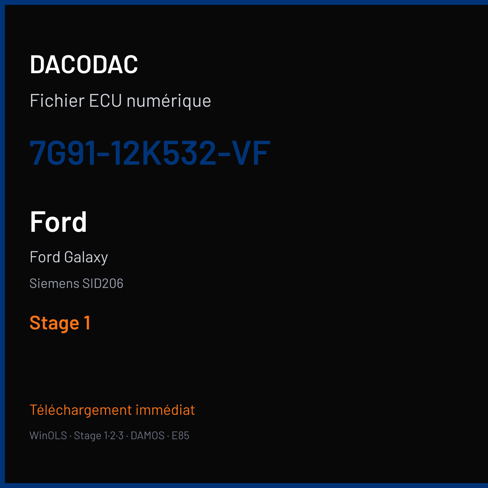 Ford Galaxy (2006) — Siemens SID206 — 7G91-12K532-VF — Stage 1
