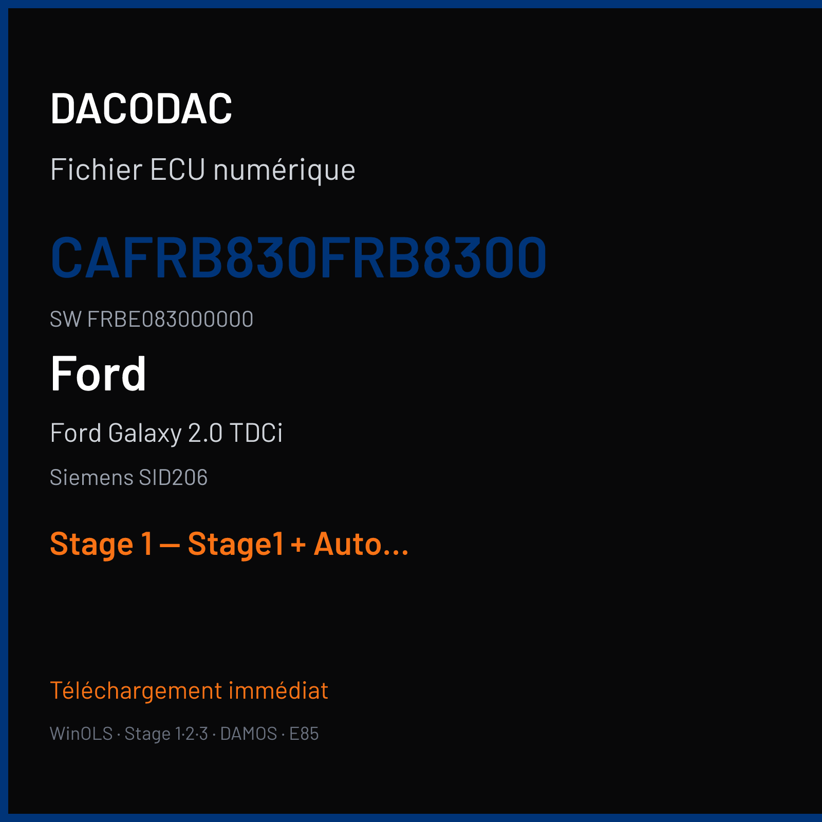 Ford Galaxy 2.0 TDCi — Siemens SID206 — CAFRB830FRB8300 · FRBE083000000 — Stage 1 — Stage1 + Automatik Getriebe