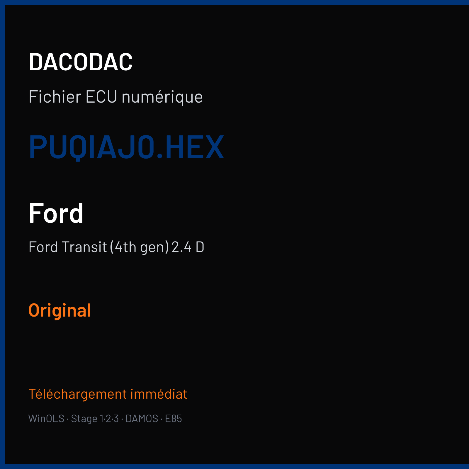 Ford Transit (4th gen) 2.4 D (2002) — PUQIAJ0.HEX — Original