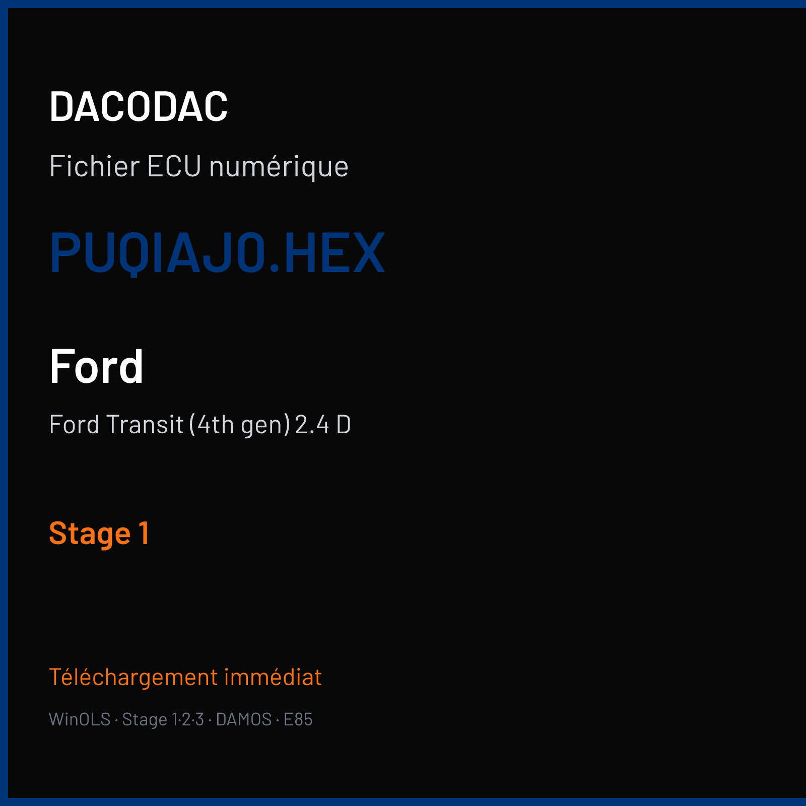 Ford Transit (4th gen) 2.4 D (2002) — PUQIAJ0.HEX — Stage 1