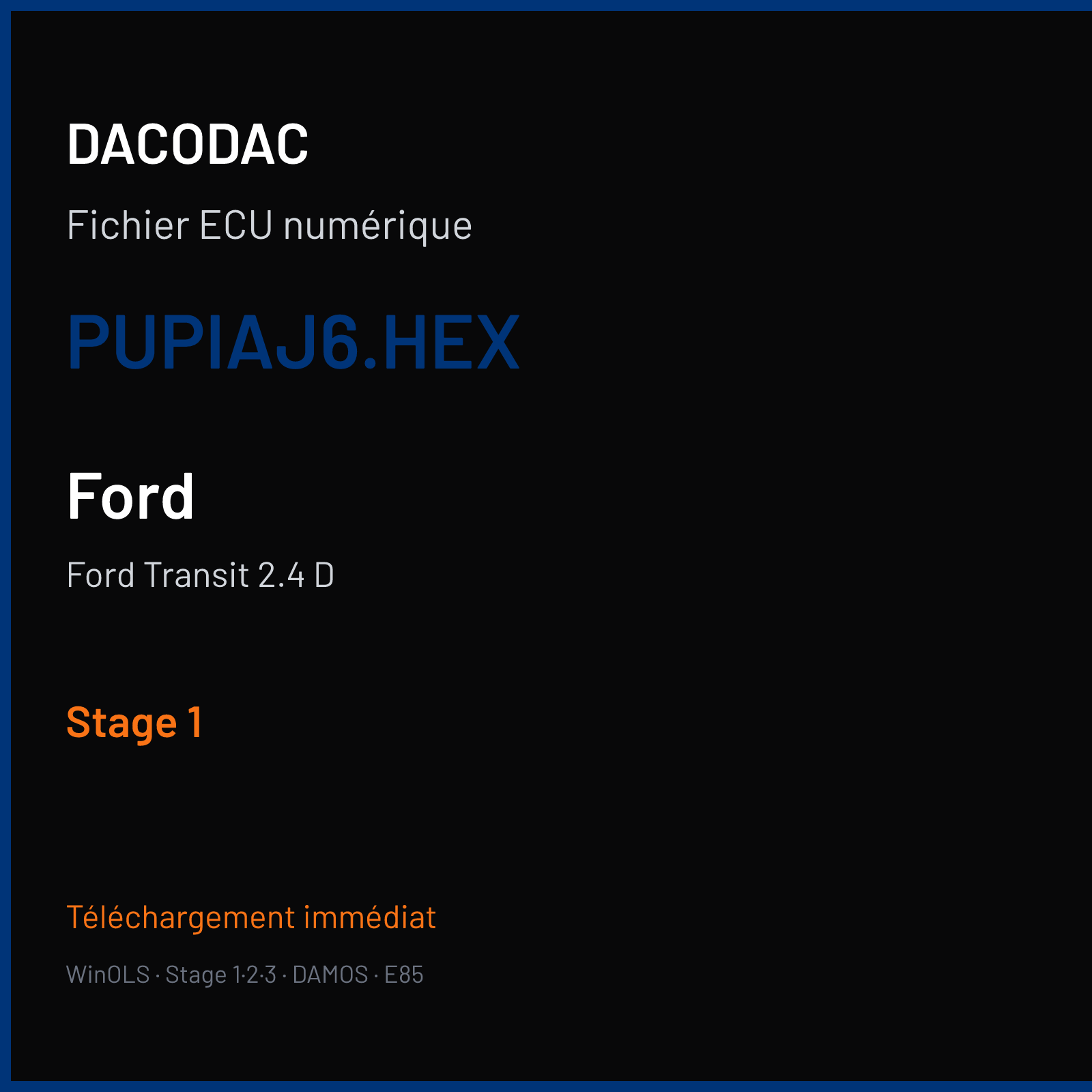 Ford Transit 2.4 D (2001) — PUPIAJ6.HEX — Stage 1