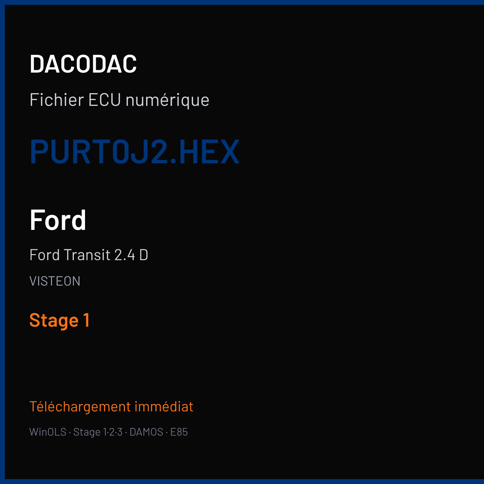 Ford Transit 2.4 D (2003) — VISTEON — PURT0J2.HEX — Stage 1