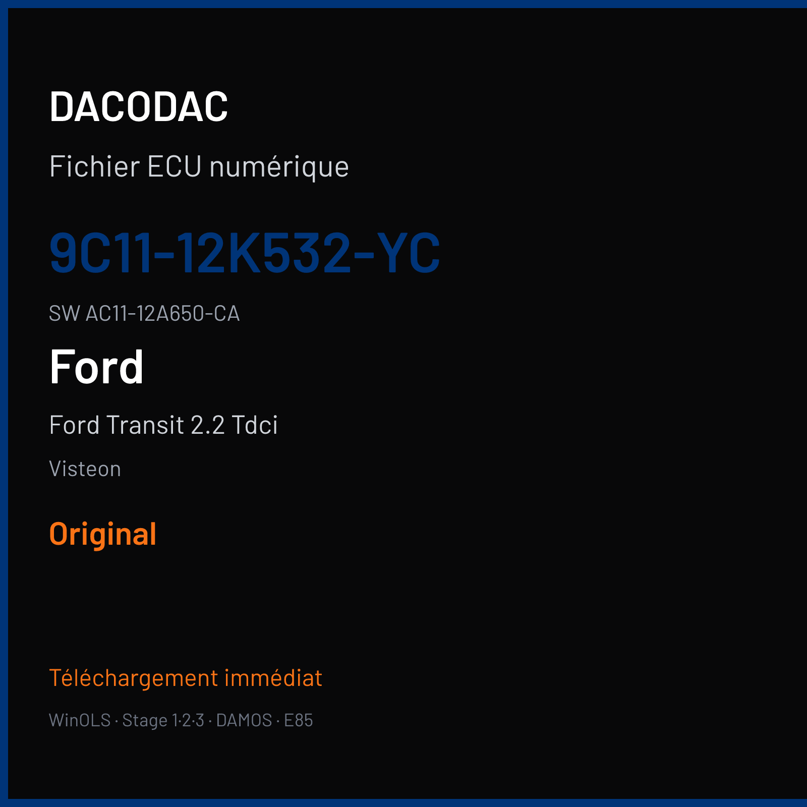 Ford Transit 2.2 Tdci 140 ch — Visteon — 9C11-12K532-YC · AC11-12A650-CA — Original