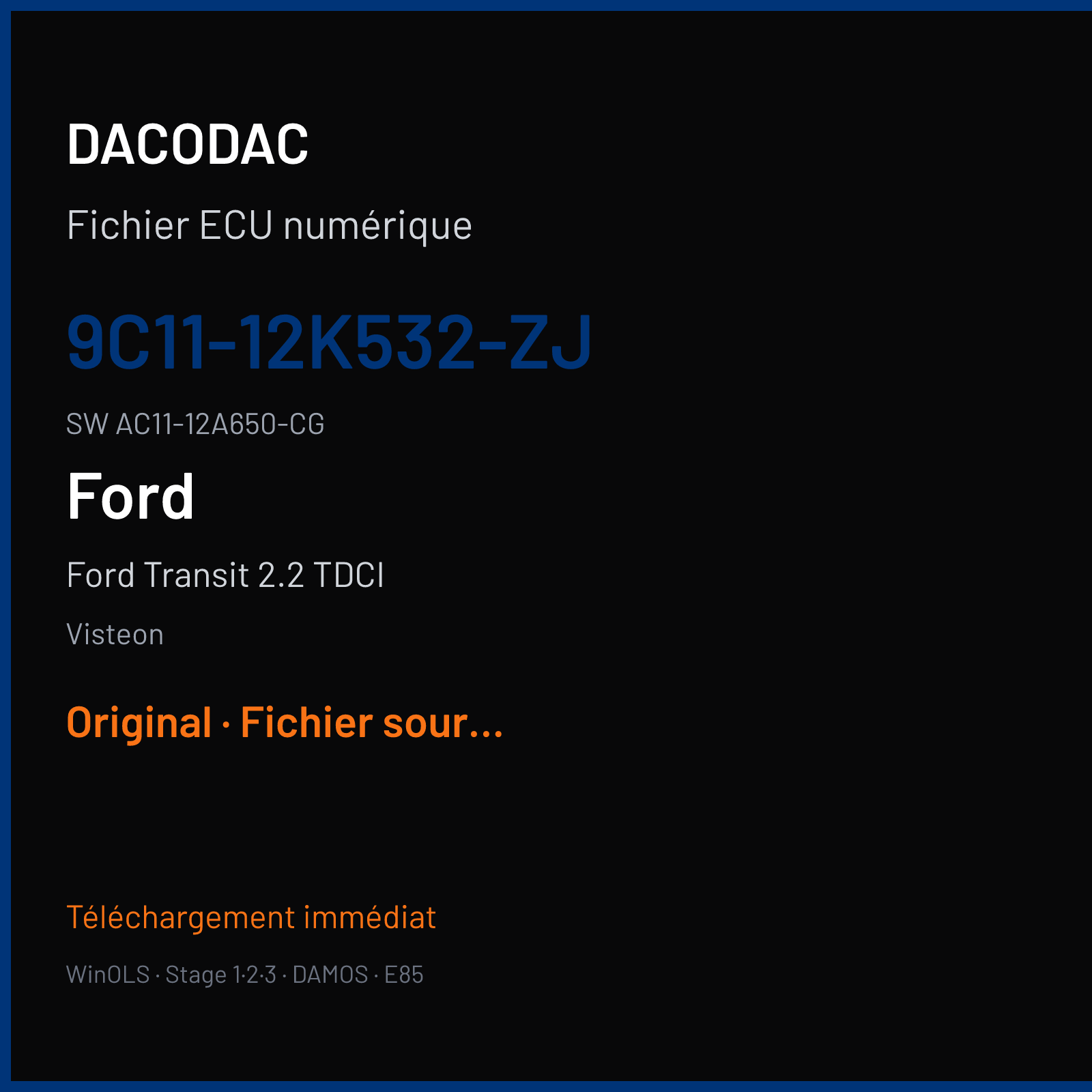 Ford Transit 2.2 TDCI (2013) — Visteon — 9C11-12K532-ZJ · AC11-12A650-CG — Original