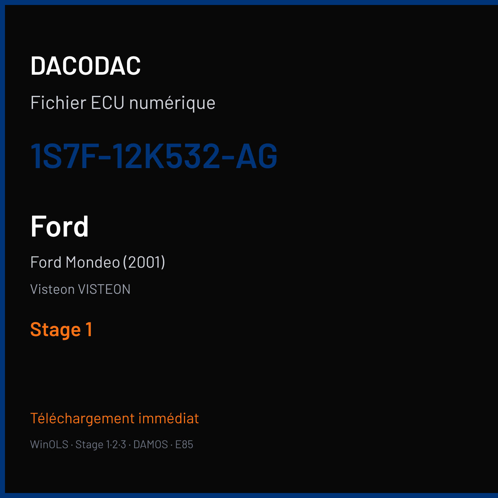 Ford Mondeo (2001) (2002) — Visteon VISTEON — 1S7F-12K532-AG — Stage 1