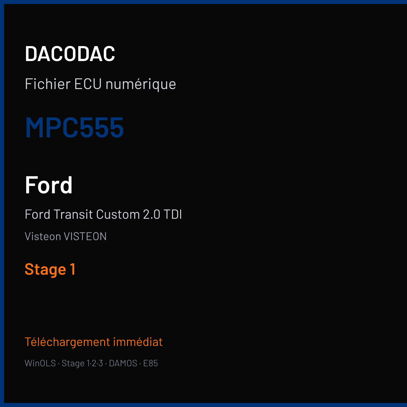Ford Transit Custom 2.0 TDI (2002) — Visteon VISTEON — MPC555 — Stage 1