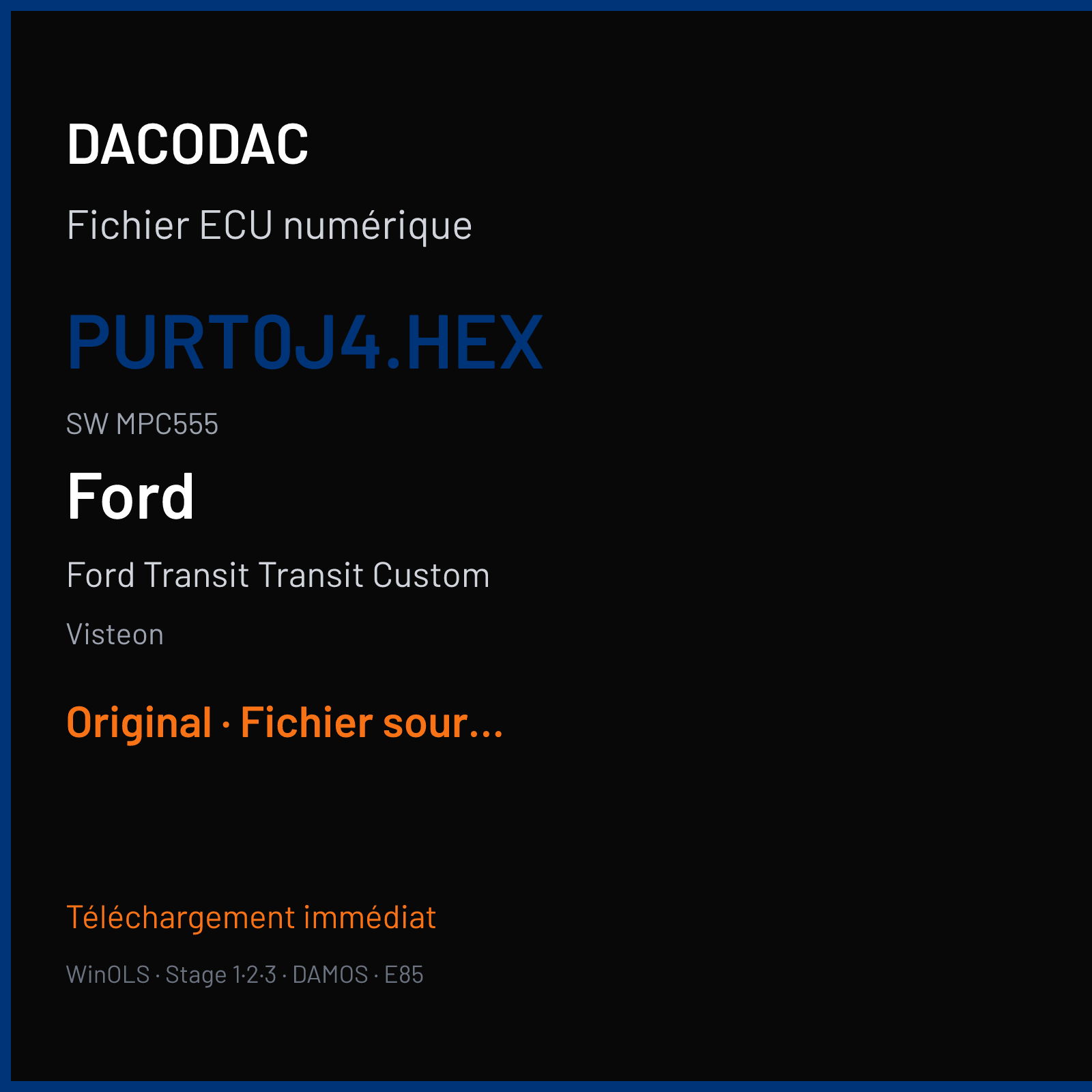 Ford Transit Transit Custom (2002) — Visteon — PURT0J4.HEX · MPC555 — Original