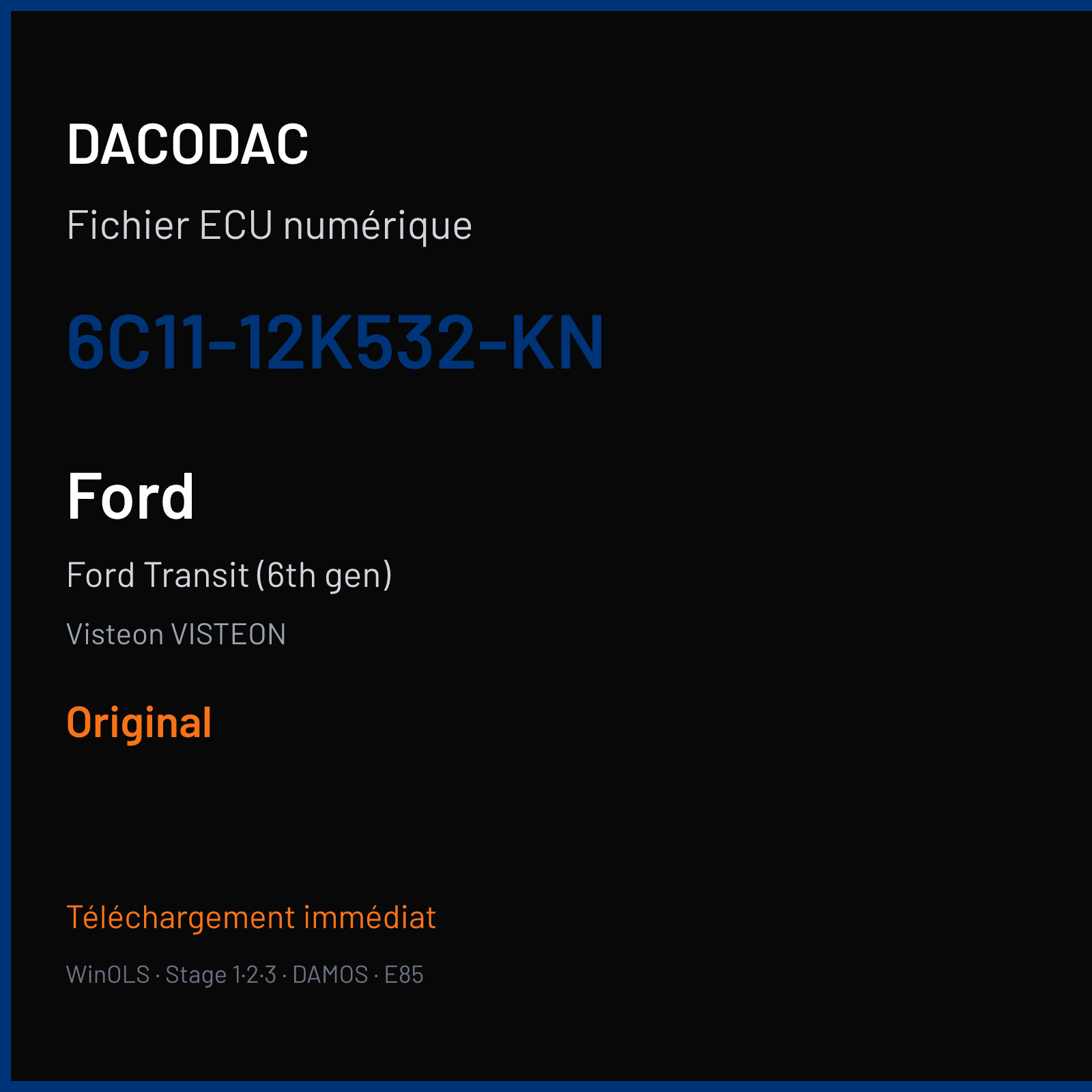 Ford Transit (6th gen) (2009) — Visteon VISTEON — 6C11-12K532-KN — Original