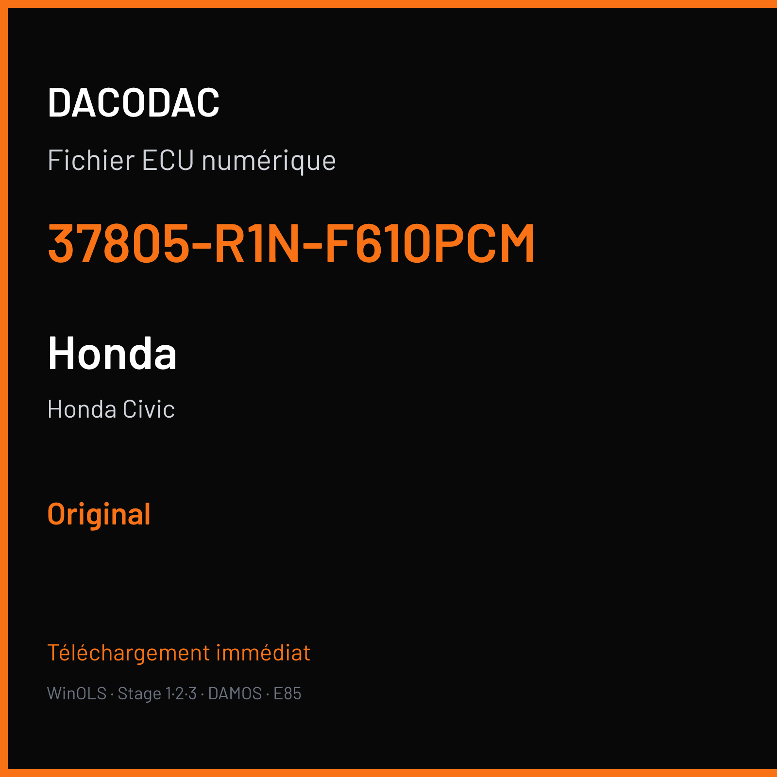 Honda Civic (2015) — 37805-R1N-F610PCM — Original