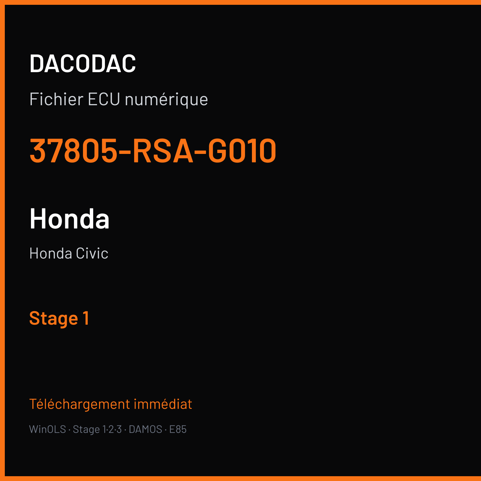 Honda Civic (2010) — 37805-RSA-G010 — Stage 1