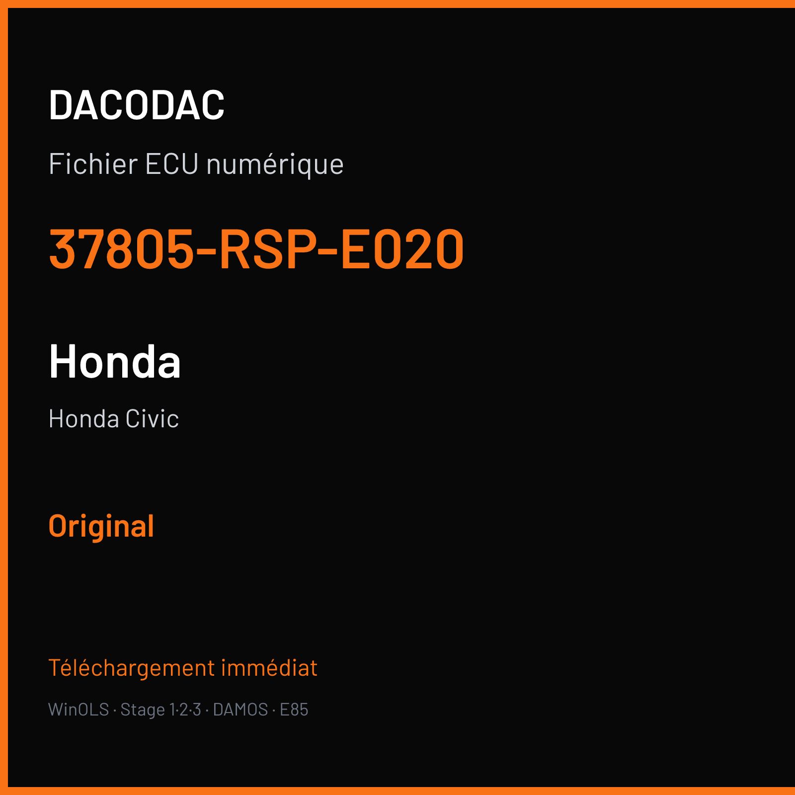 Honda Civic (2007) — 37805-RSP-E020 — Original