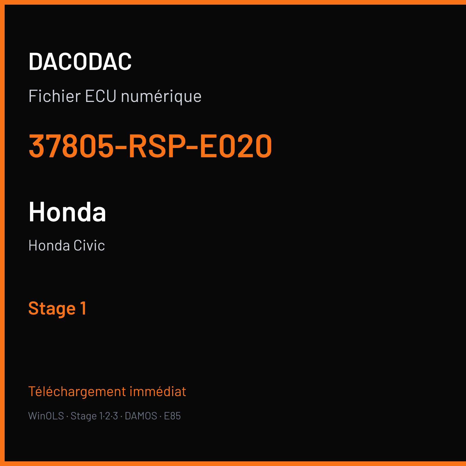 Honda Civic (2007) — 37805-RSP-E020 — Stage 1