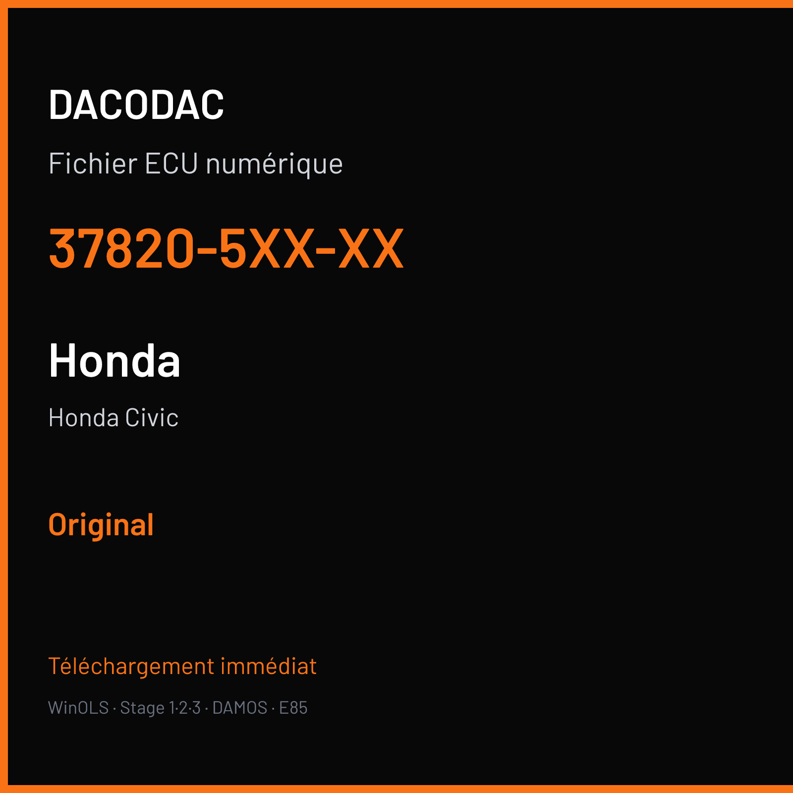 Honda Civic (2018) — 37820-5XX-XX — Original