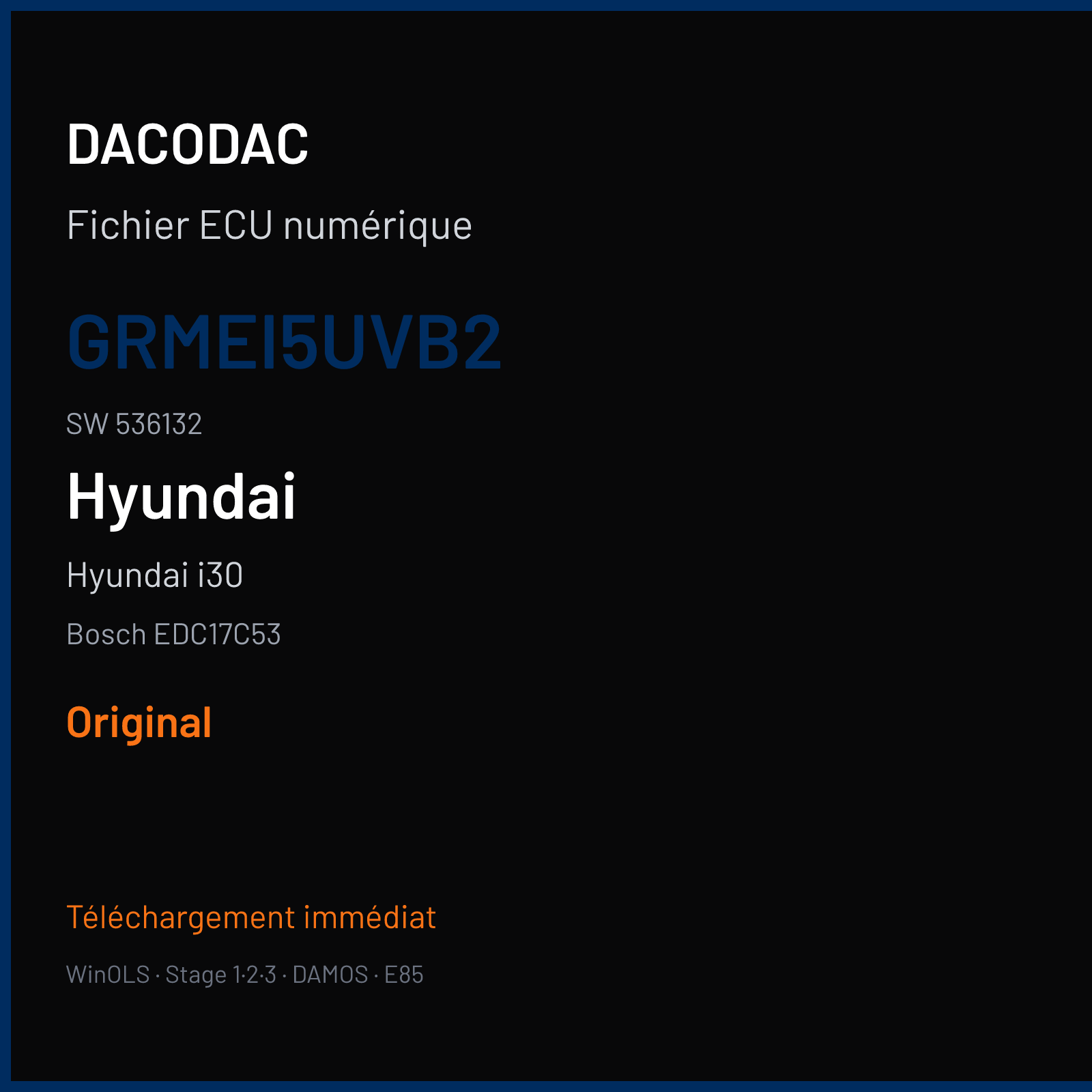 Hyundai i30 (2013) — Bosch EDC17C53 — GRMEI5UVB2 · 536132 — Original