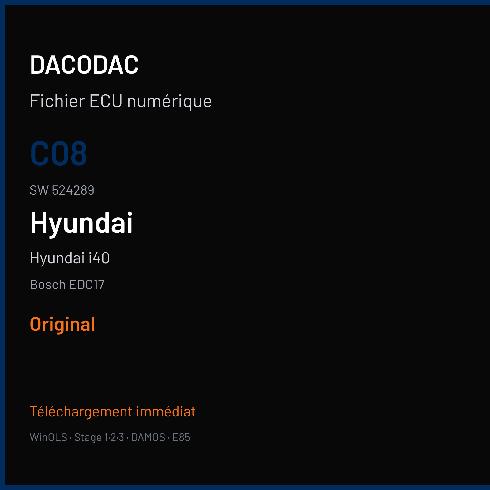 Hyundai i40 (2012) — Bosch EDC17 — C08 · 524289 — Original