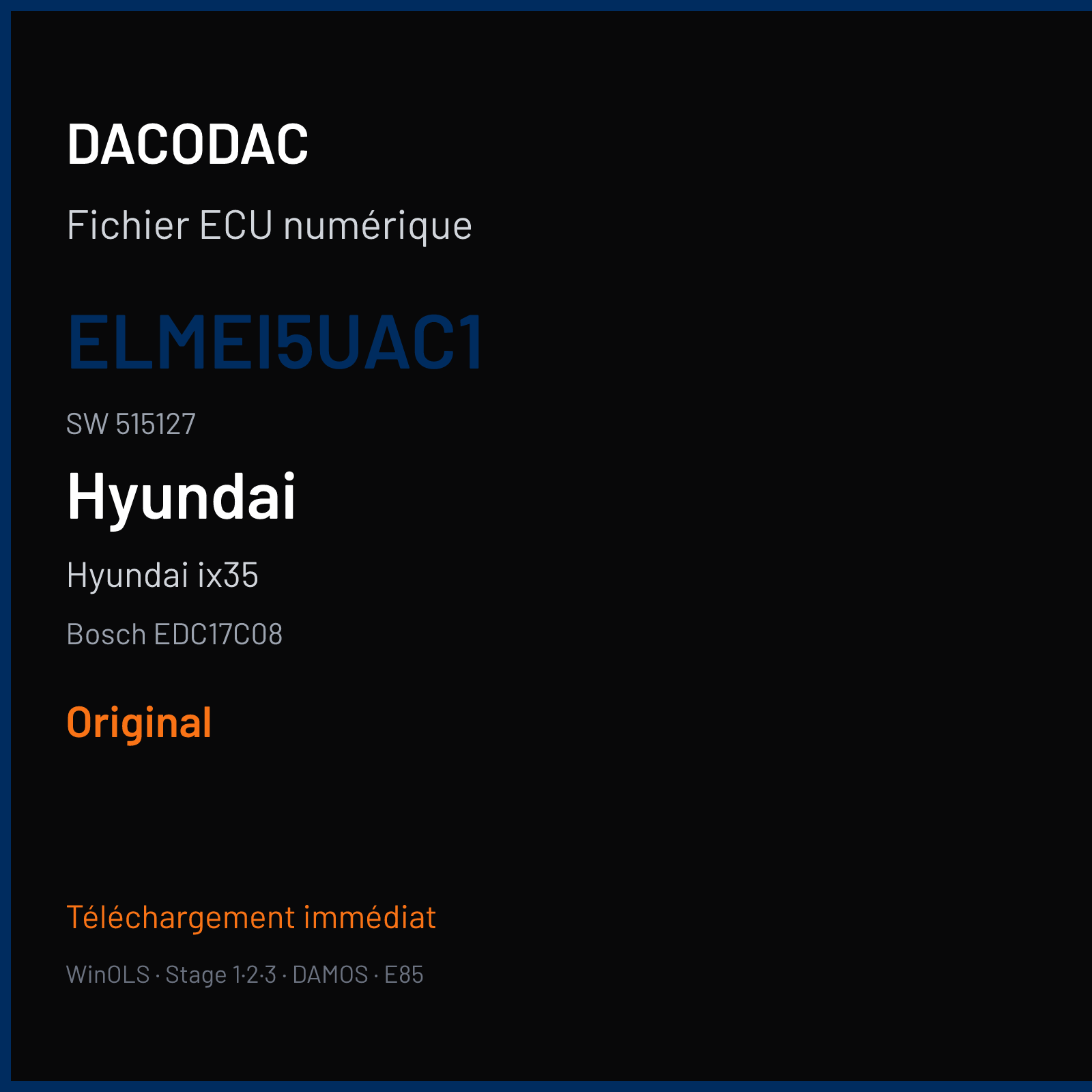 Hyundai ix35 (2011) — Bosch EDC17C08 — ELMEI5UAC1 · 515127 — Original