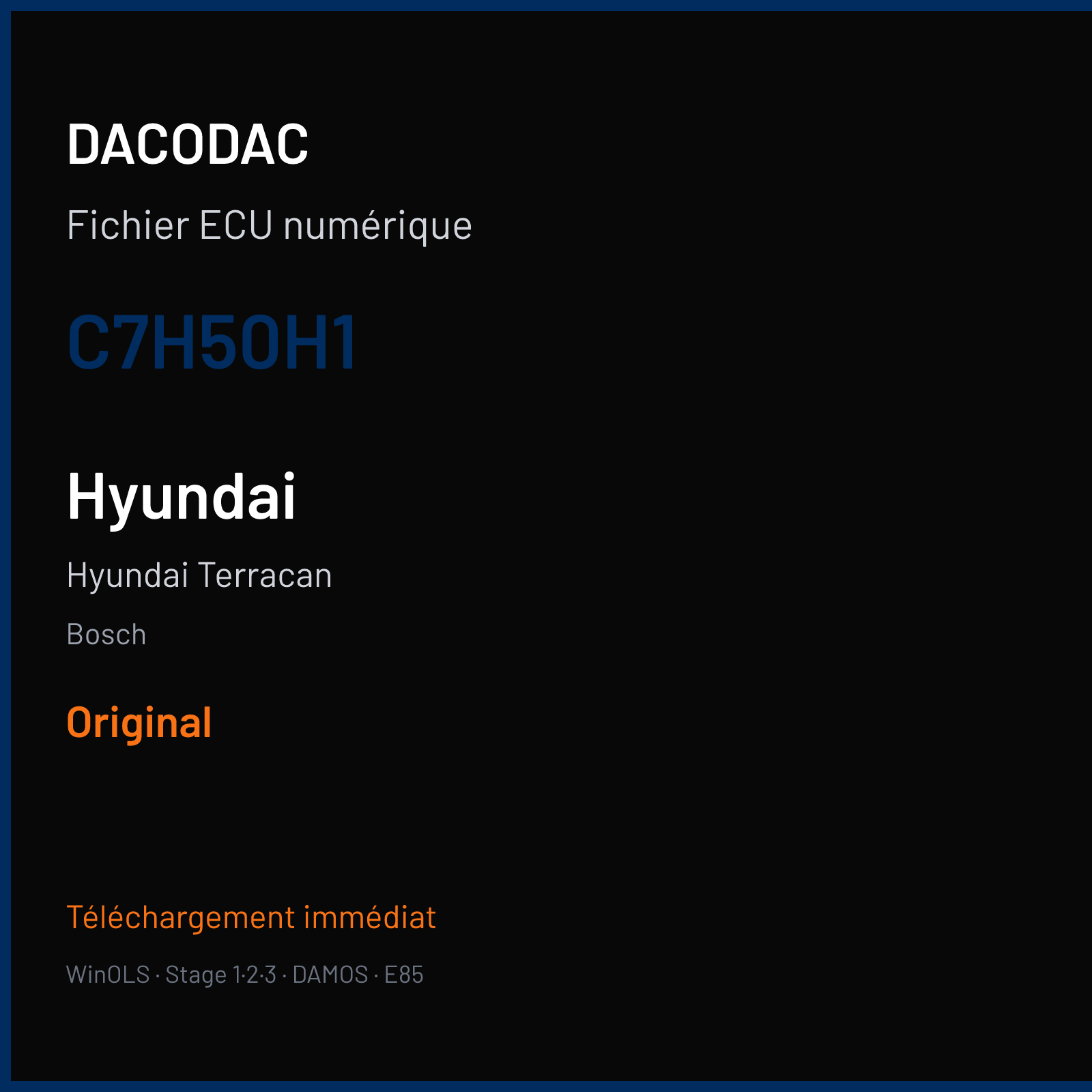 Hyundai Terracan — Bosch — C7H50H1 — Original