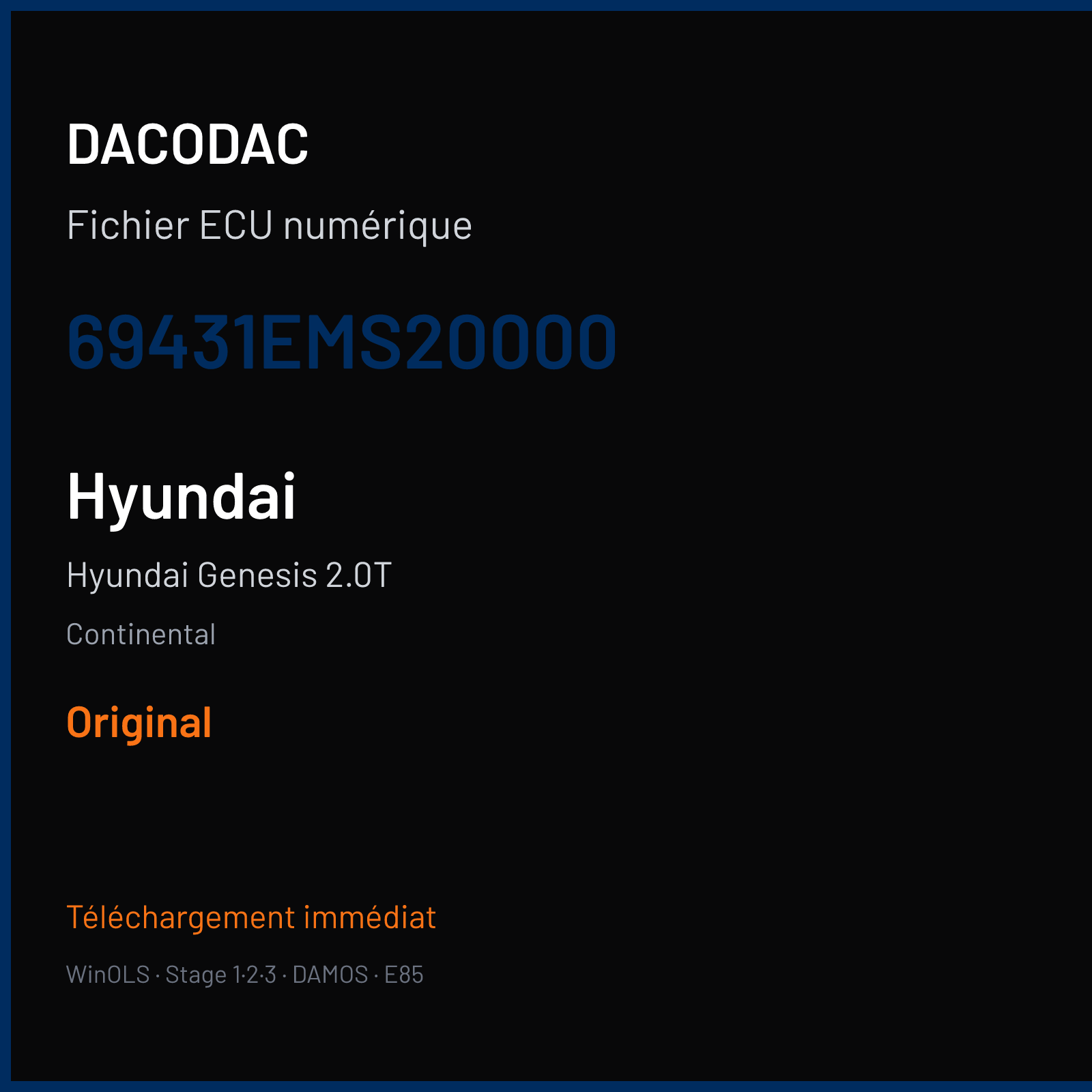 Hyundai Genesis 2.0T (2012) — Continental — 69431EMS20000 — Original