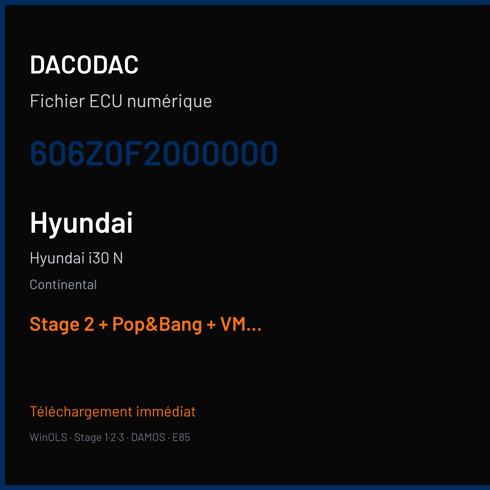 Hyundai i30 N — Continental — 606Z0F2000000 — Stage 2 + Pop&Bang + VMAX off