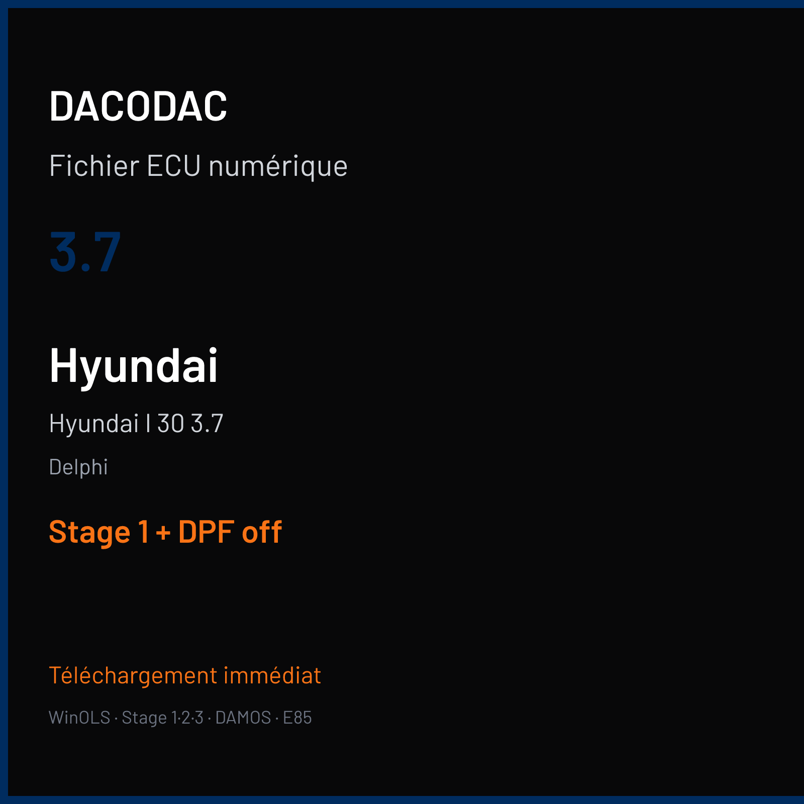 Hyundai I 30 3.7 (2012) — Delphi — 3.7 — Stage 1 + DPF off