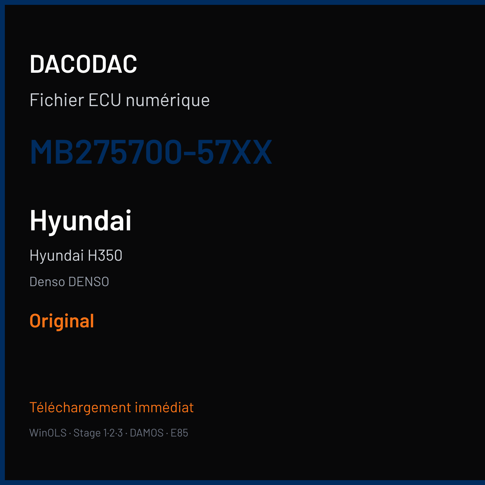 Hyundai H350 (2017) — Denso DENSO — MB275700-57XX — Original