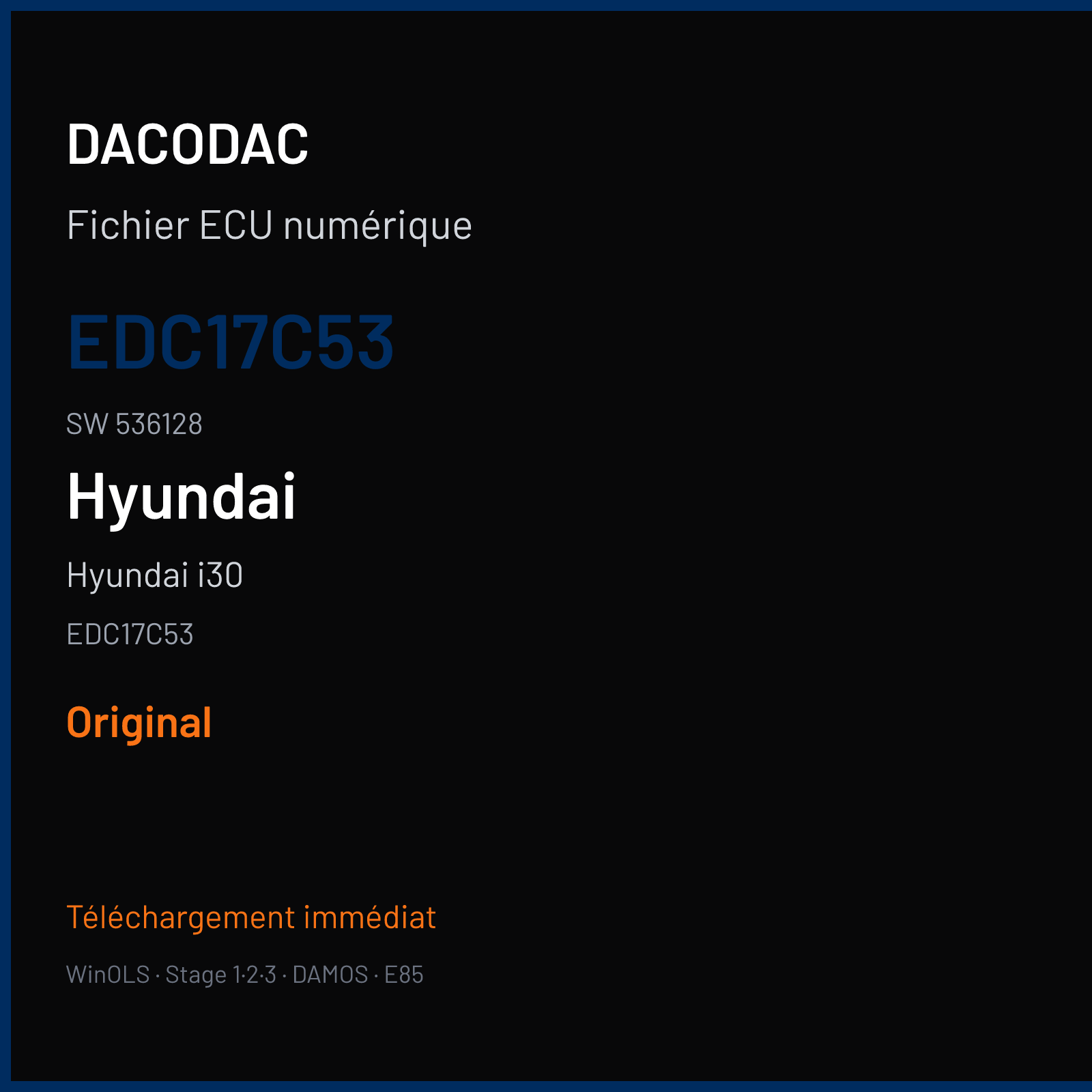 Hyundai i30 (2013) — EDC17C53 — EDC17C53 · 536128 — Original