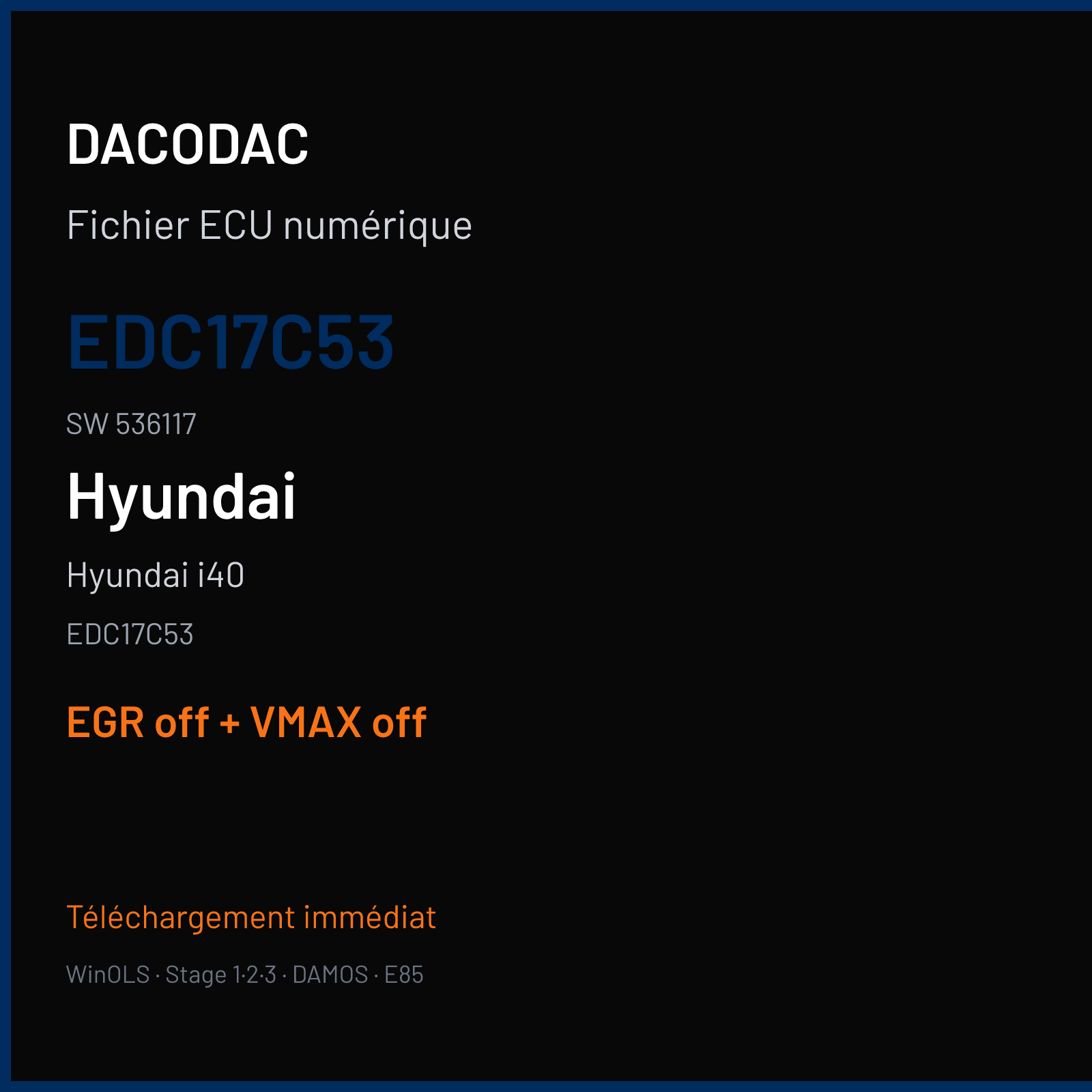 Hyundai i40 (2014) — EDC17C53 — EDC17C53 · 536117 — EGR off + VMAX off