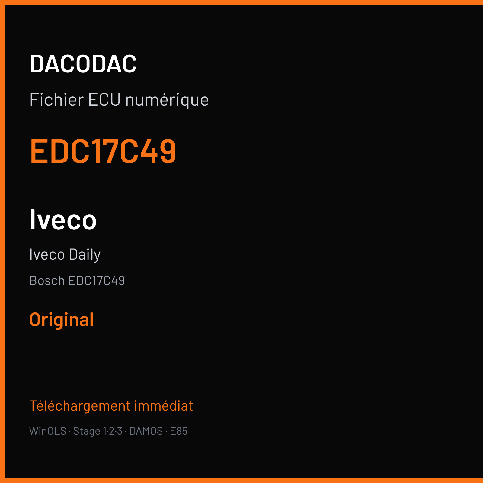 Iveco Daily (2013) — Bosch EDC17C49 — EDC17C49 — Original