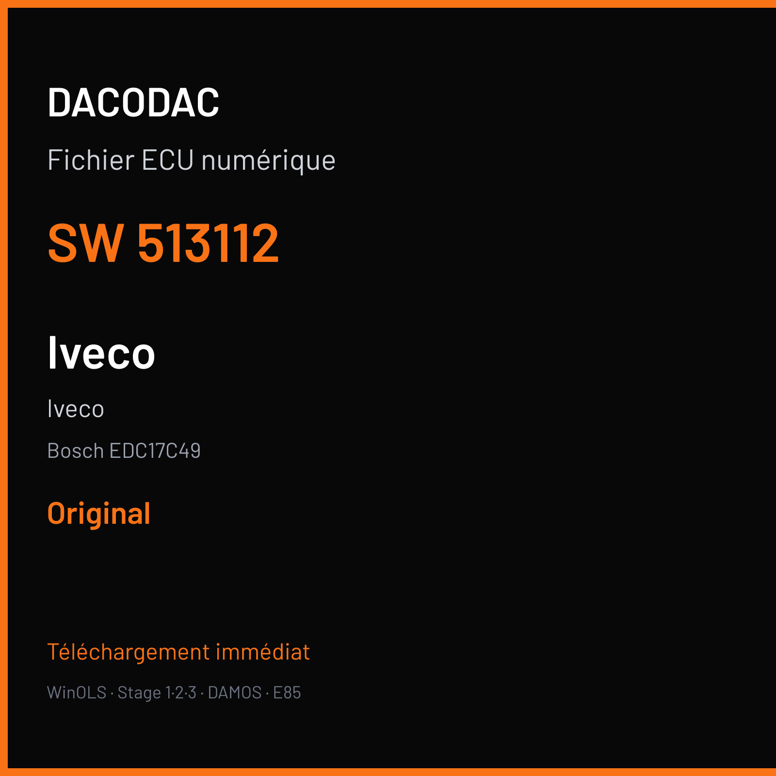 Iveco (2015) — Bosch EDC17C49 — 513112 — Original