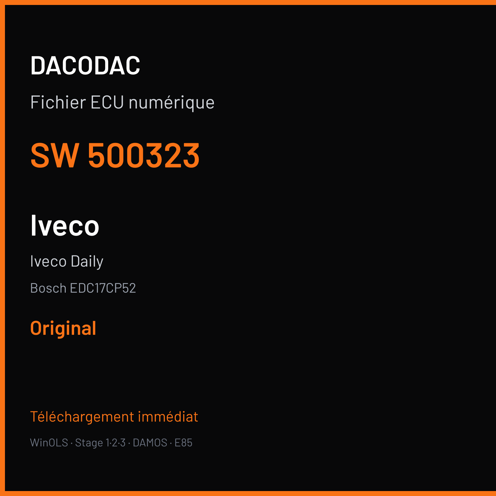Iveco Daily — Bosch EDC17CP52 — 500323 — Original