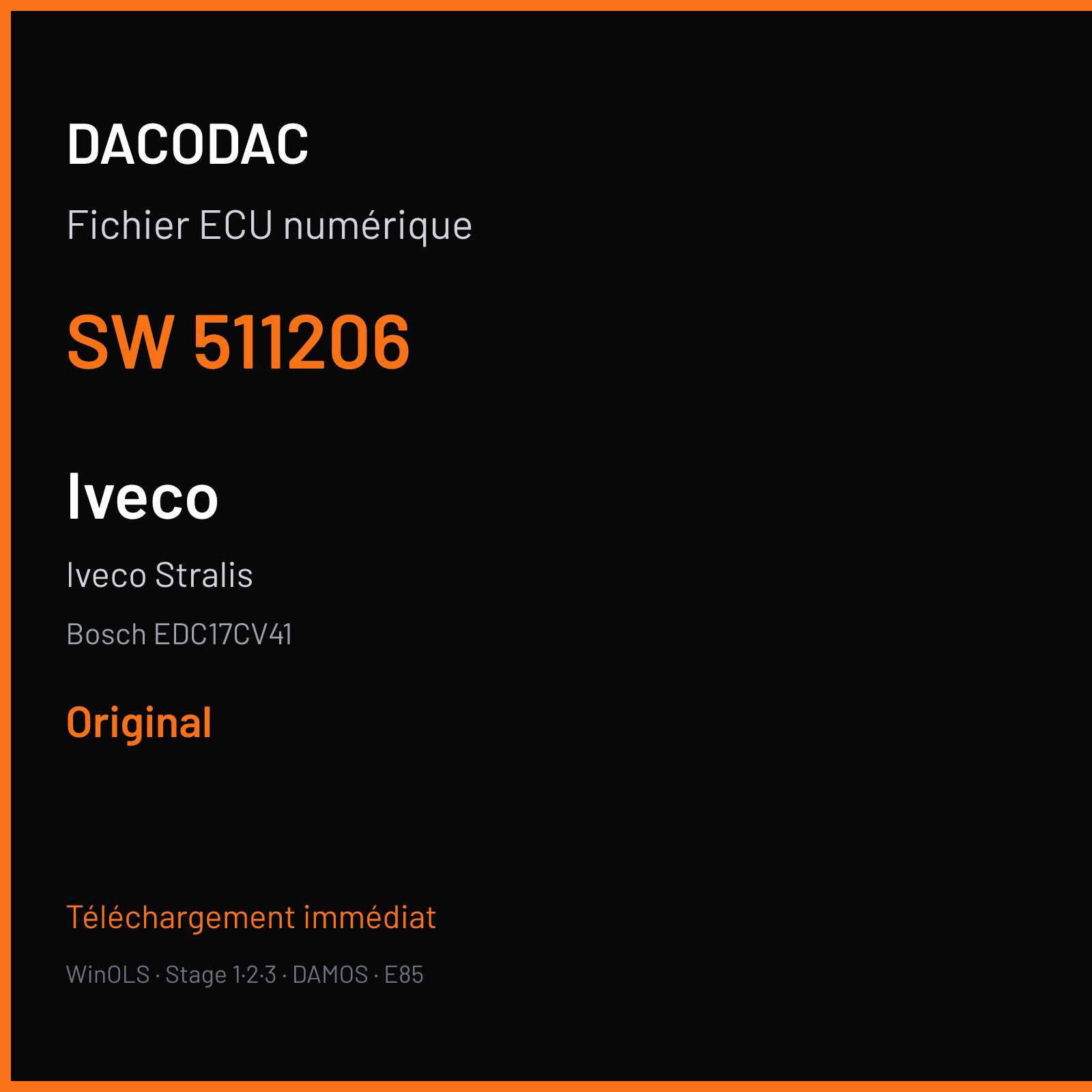 Iveco Stralis (2016) — Bosch EDC17CV41 — 511206 — Original