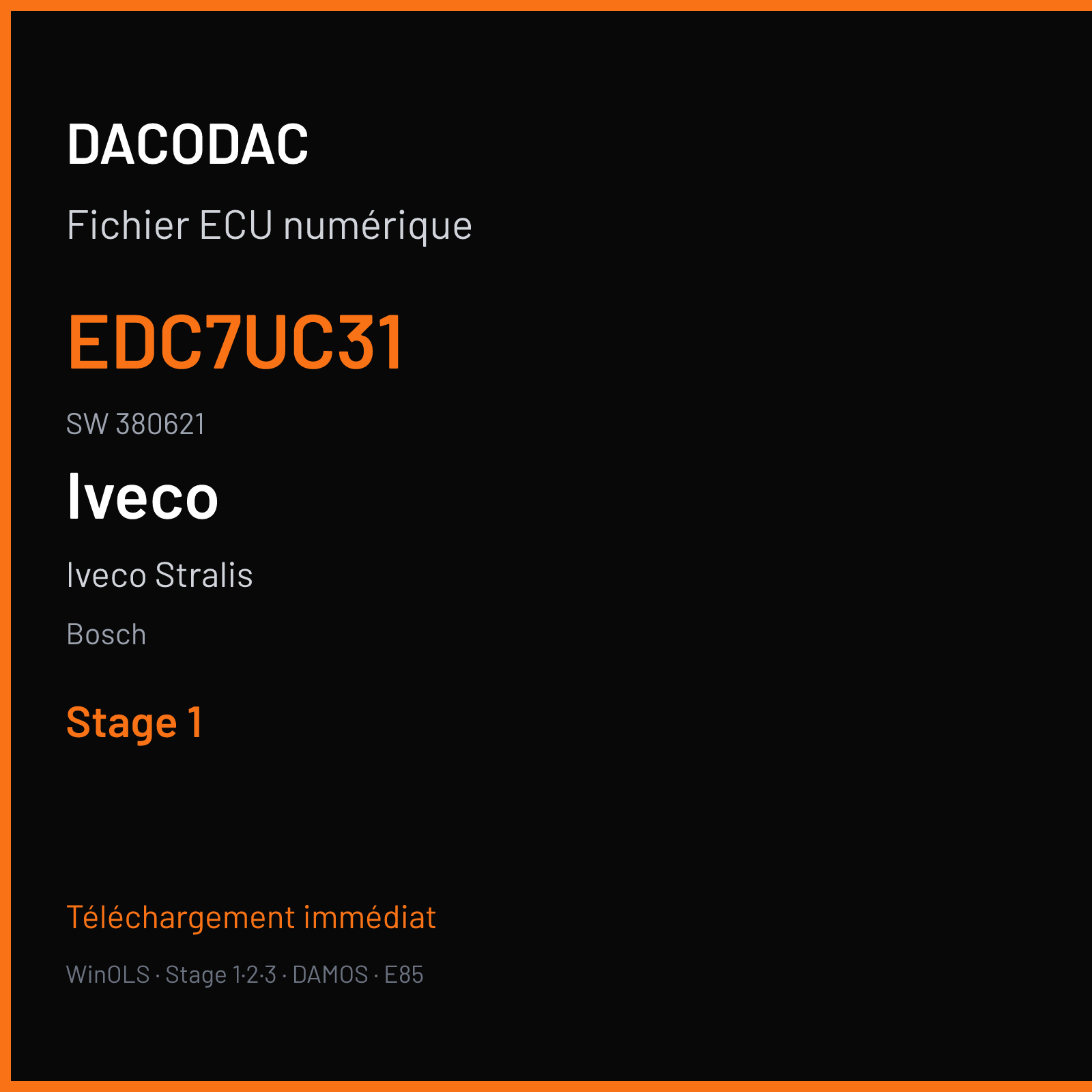 Iveco Stralis (2014) — Bosch — EDC7UC31 · 380621 — Stage 1