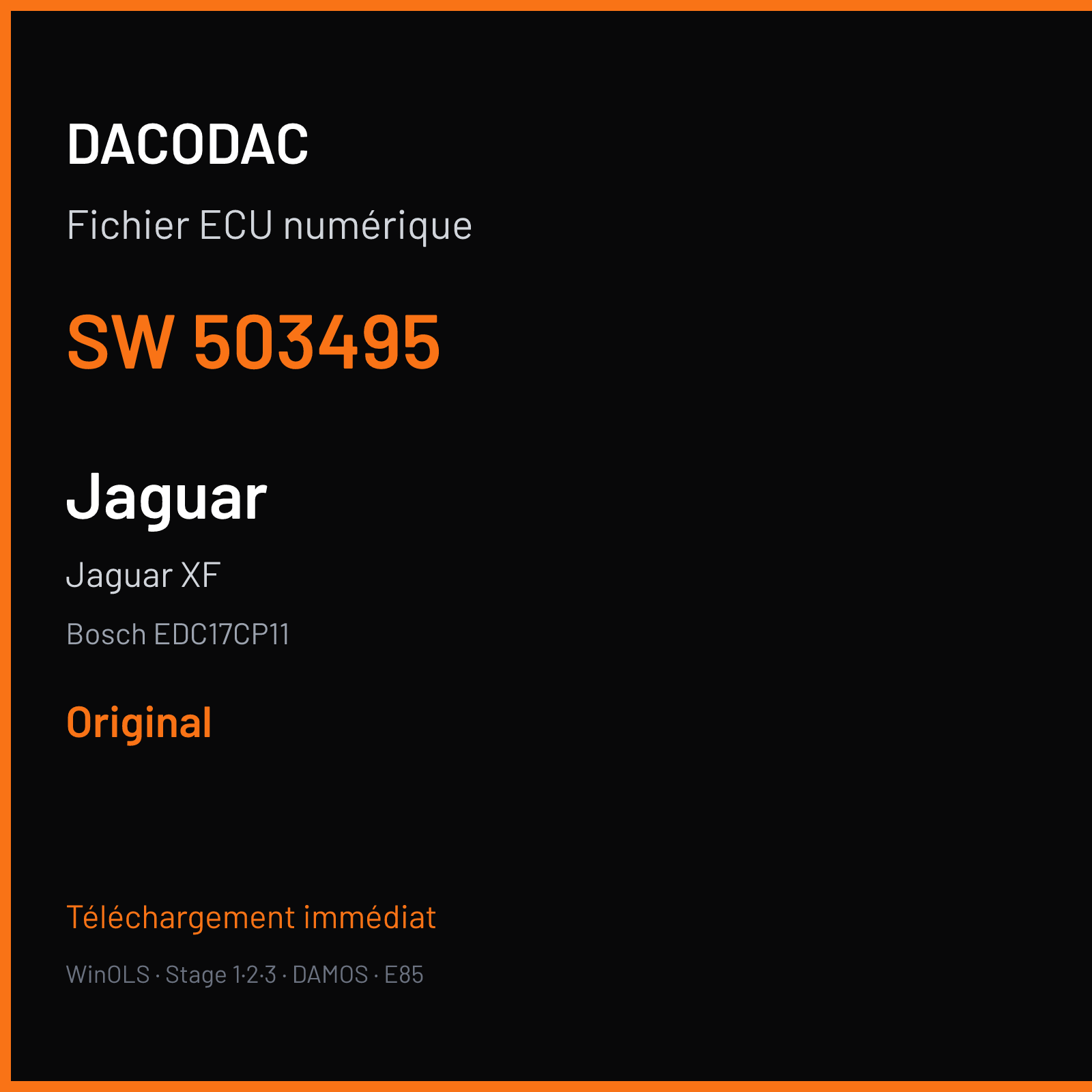 Jaguar XF — Bosch EDC17CP11 — 503495 — Original