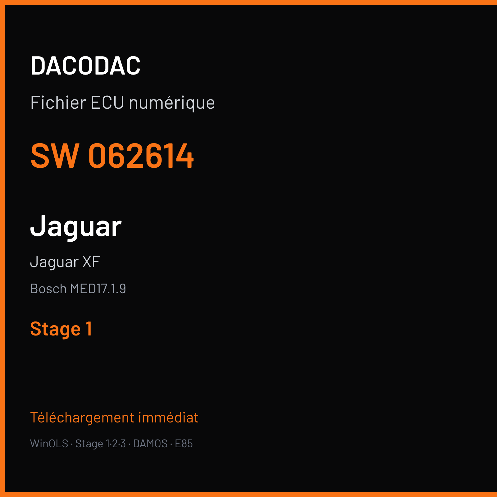 Jaguar XF (2018) — Bosch MED17.1.9 — 062614 — Stage 1