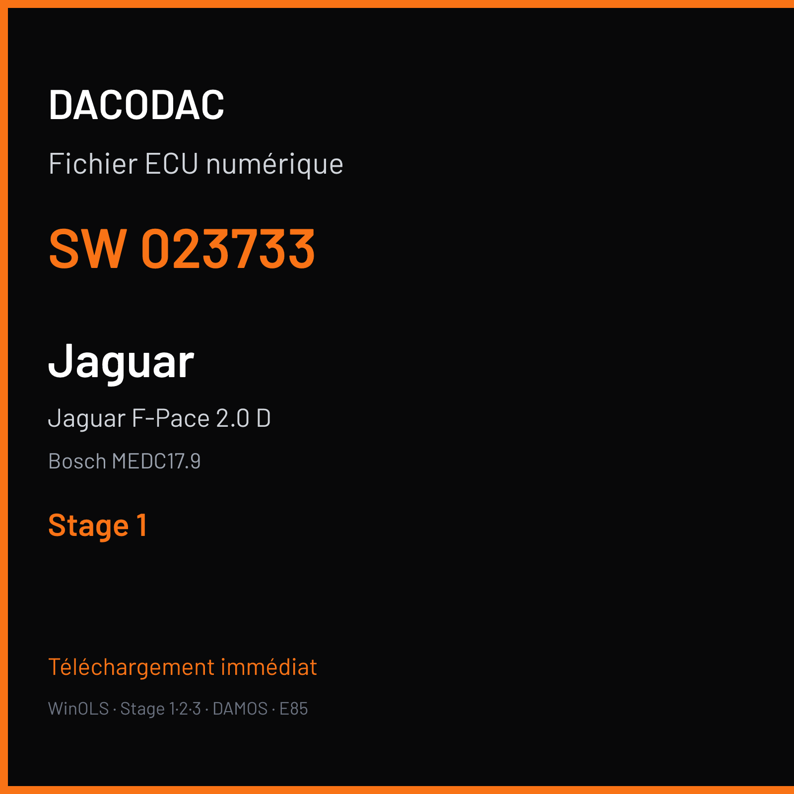 Jaguar F-Pace 2.0 D (2016) — Bosch MEDC17.9 — 023733 — Stage 1