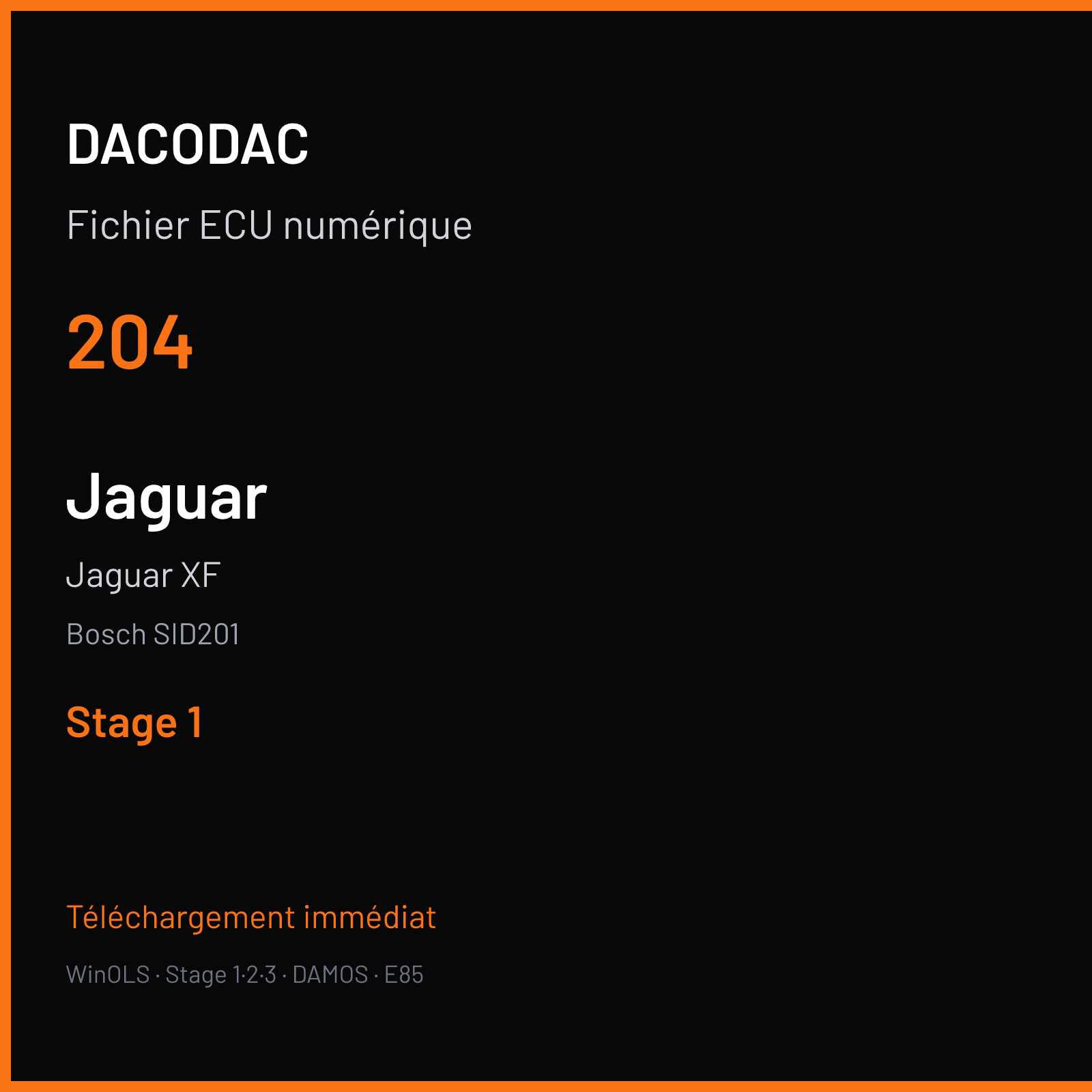 Jaguar XF (2007) — Bosch SID201 — 204 — Stage 1