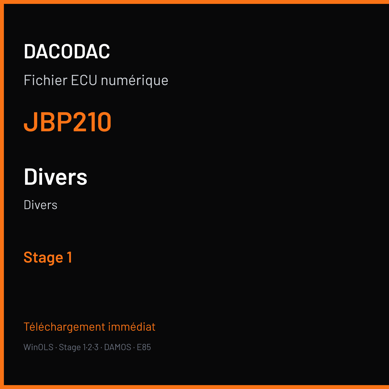 Divers (2014) — JBP210 — Stage 1