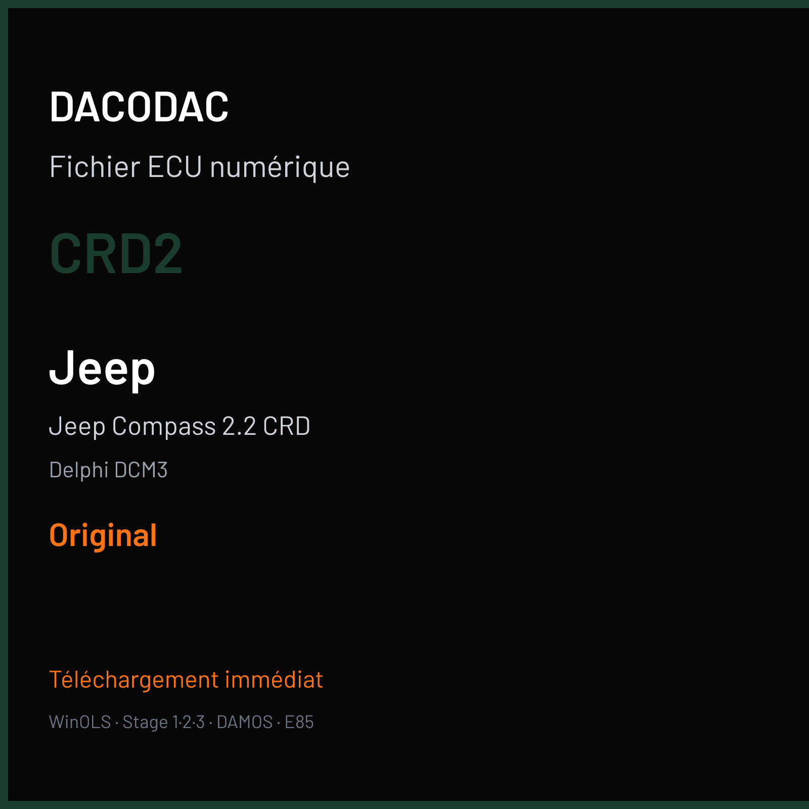 Jeep Compass 2.2 CRD (2009) — Delphi DCM3 — CRD2 — Original