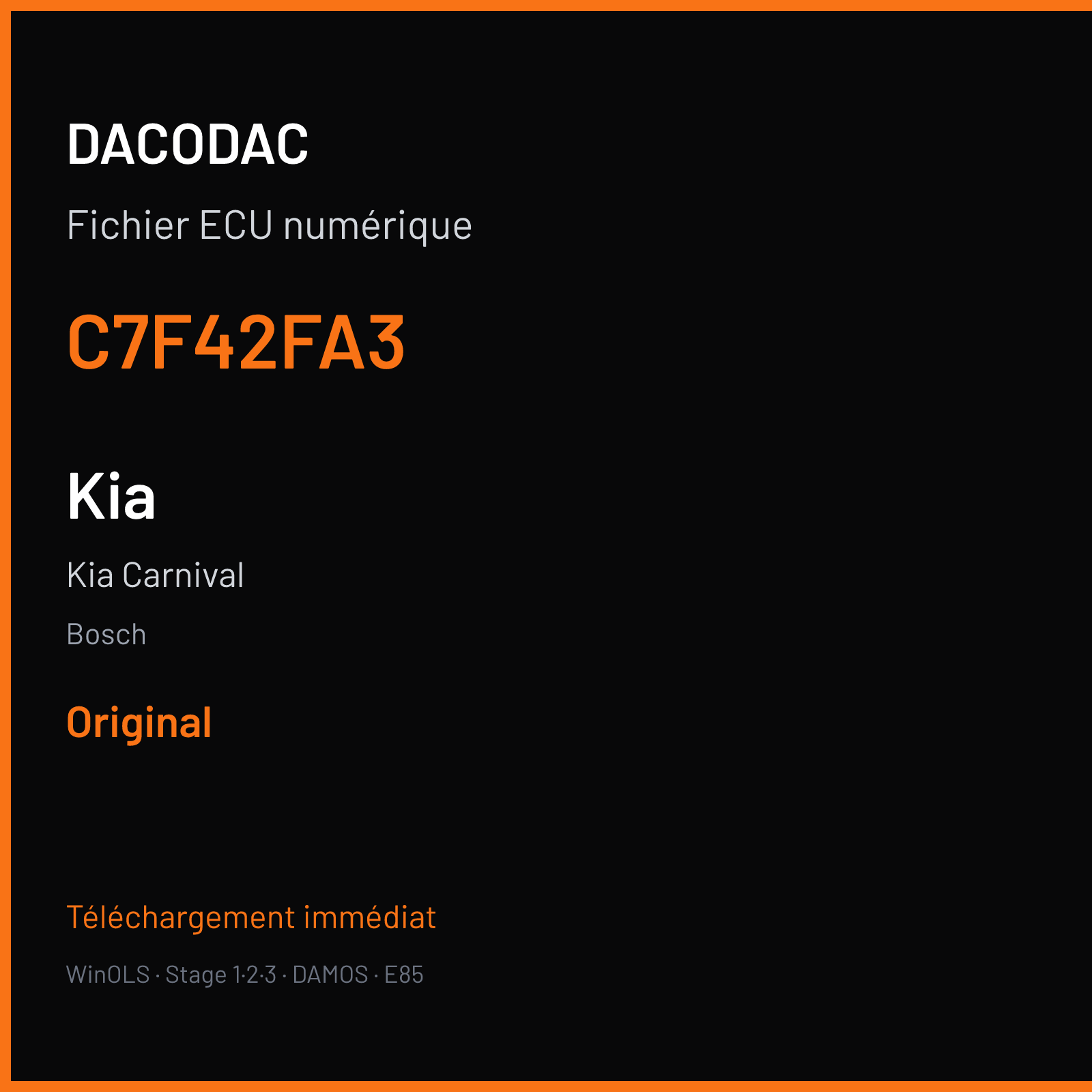 Kia Carnival (2002) — Bosch — C7F42FA3 — Original