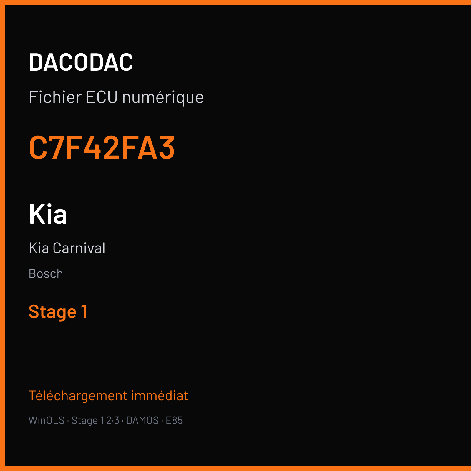 Kia Carnival (2002) — Bosch — C7F42FA3 — Stage 1