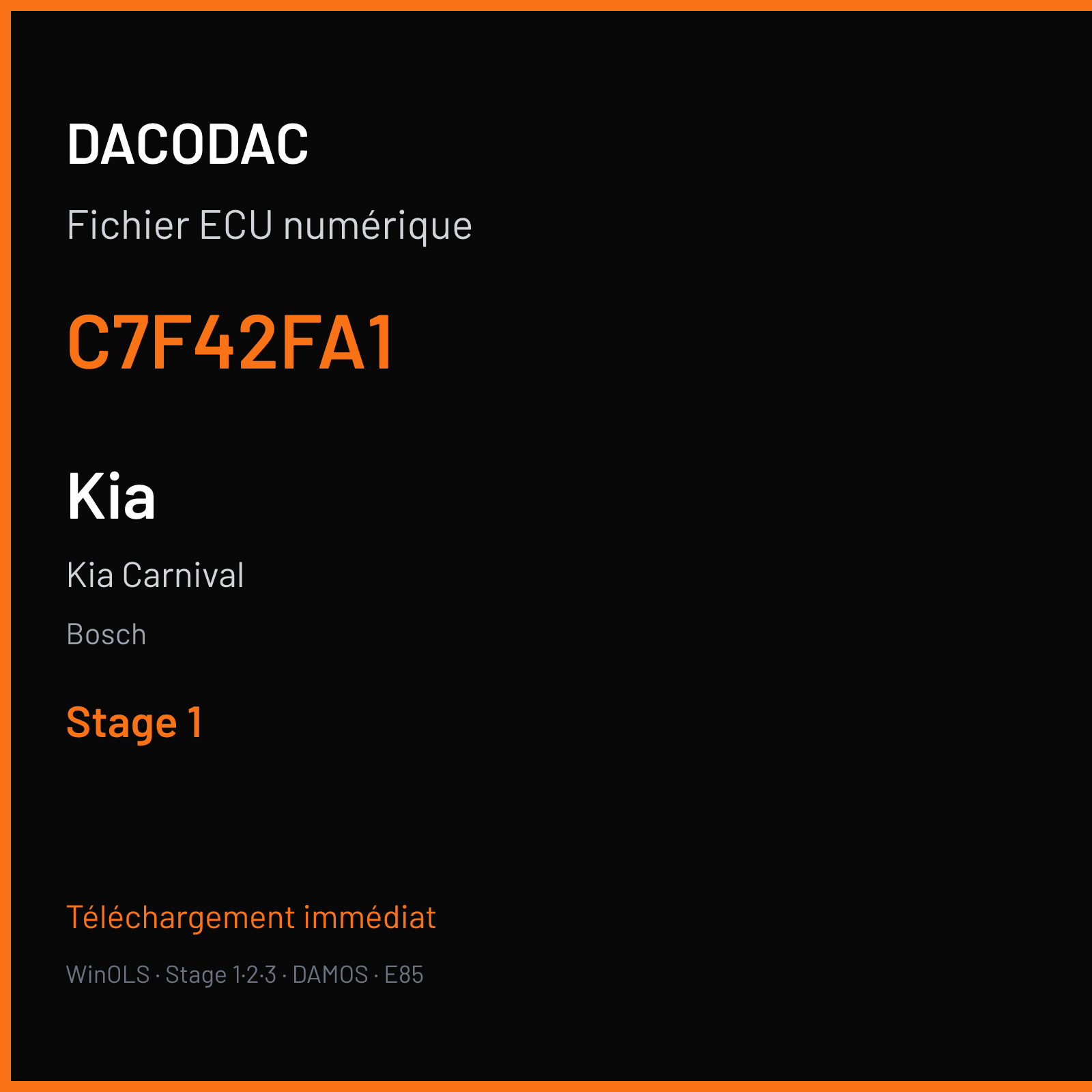 Kia Carnival (2002) — Bosch — C7F42FA1 — Stage 1