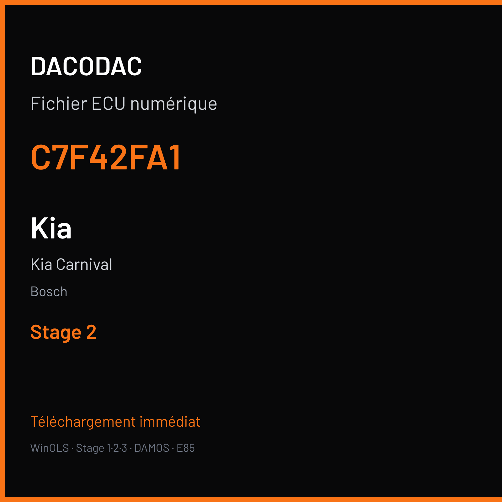 Kia Carnival (2002) — Bosch — C7F42FA1 — Stage 2